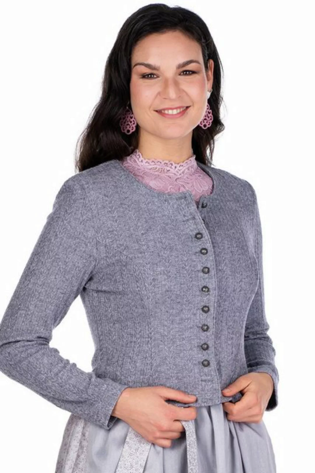 Spieth & Wensky Trachtenstrickjacke Trachtenjacke Damen - DIETZING - grau günstig online kaufen