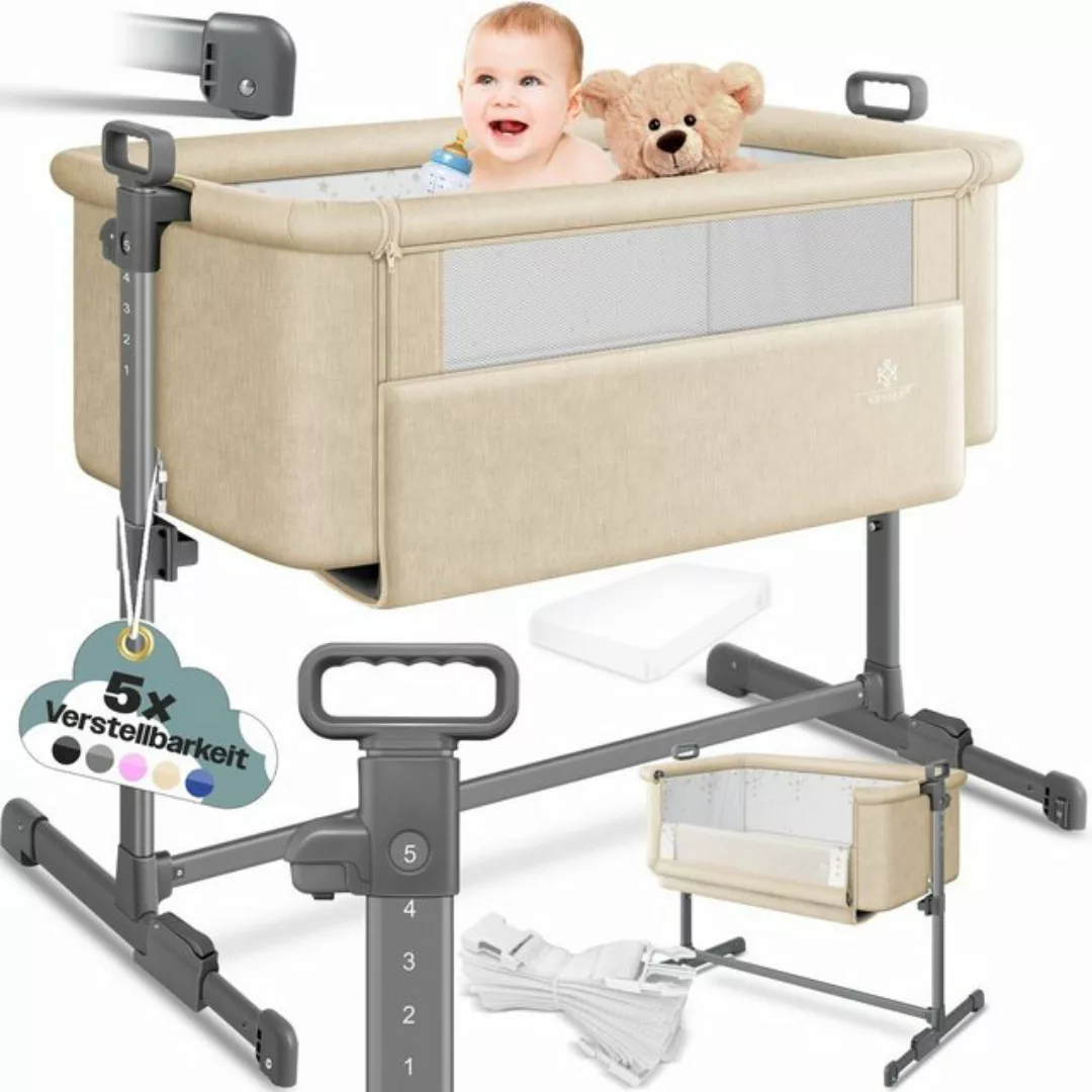 KESSER Kinderbett, Zustellbett Hubi 3in1 Baby Beistellbett Reisebett Babybe günstig online kaufen