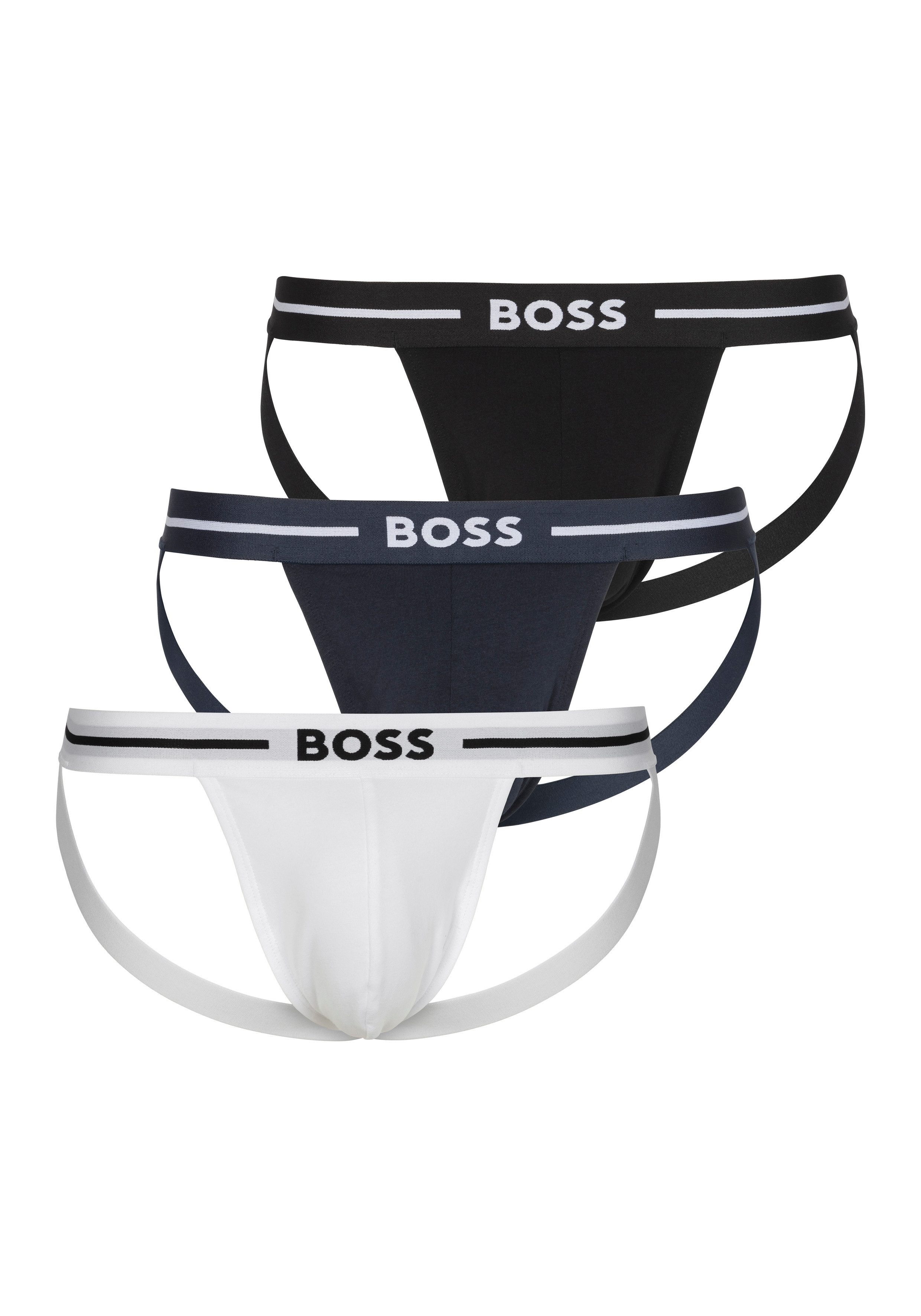 BOSS Hüftslip Jockstrap 3P Bold (Packung, günstig online kaufen