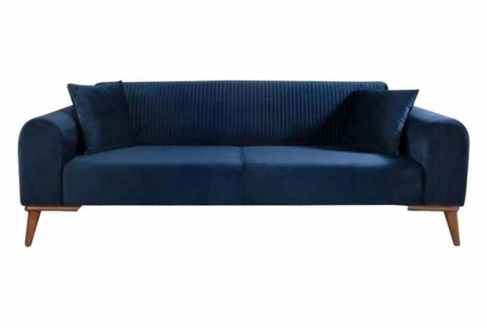 JVmoebel Sofa Blaue Dreisitzer Samt Couch Wohnzimmer Couchen Sofa, Made in günstig online kaufen