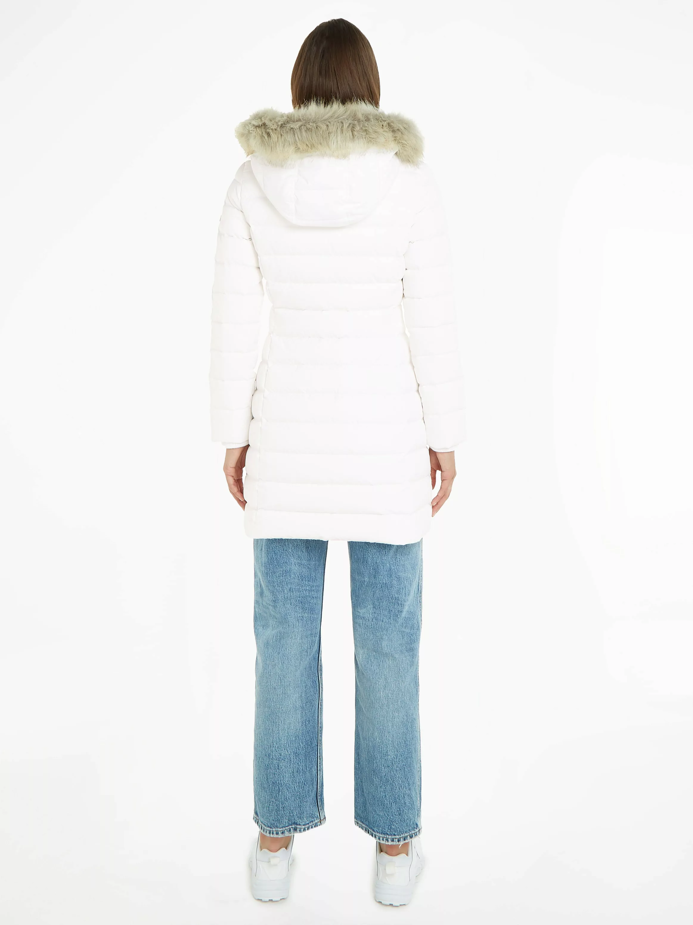 Tommy Jeans Daunenmantel TJW ESSENTIAL HOODED DOWN COAT mit abnehmbarem Fel günstig online kaufen