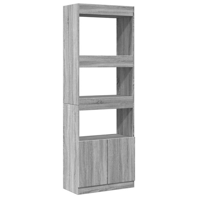 vidaXL Bücherregal Highboard 63x33x180 cm Grau Sonoma Spanplatte günstig online kaufen