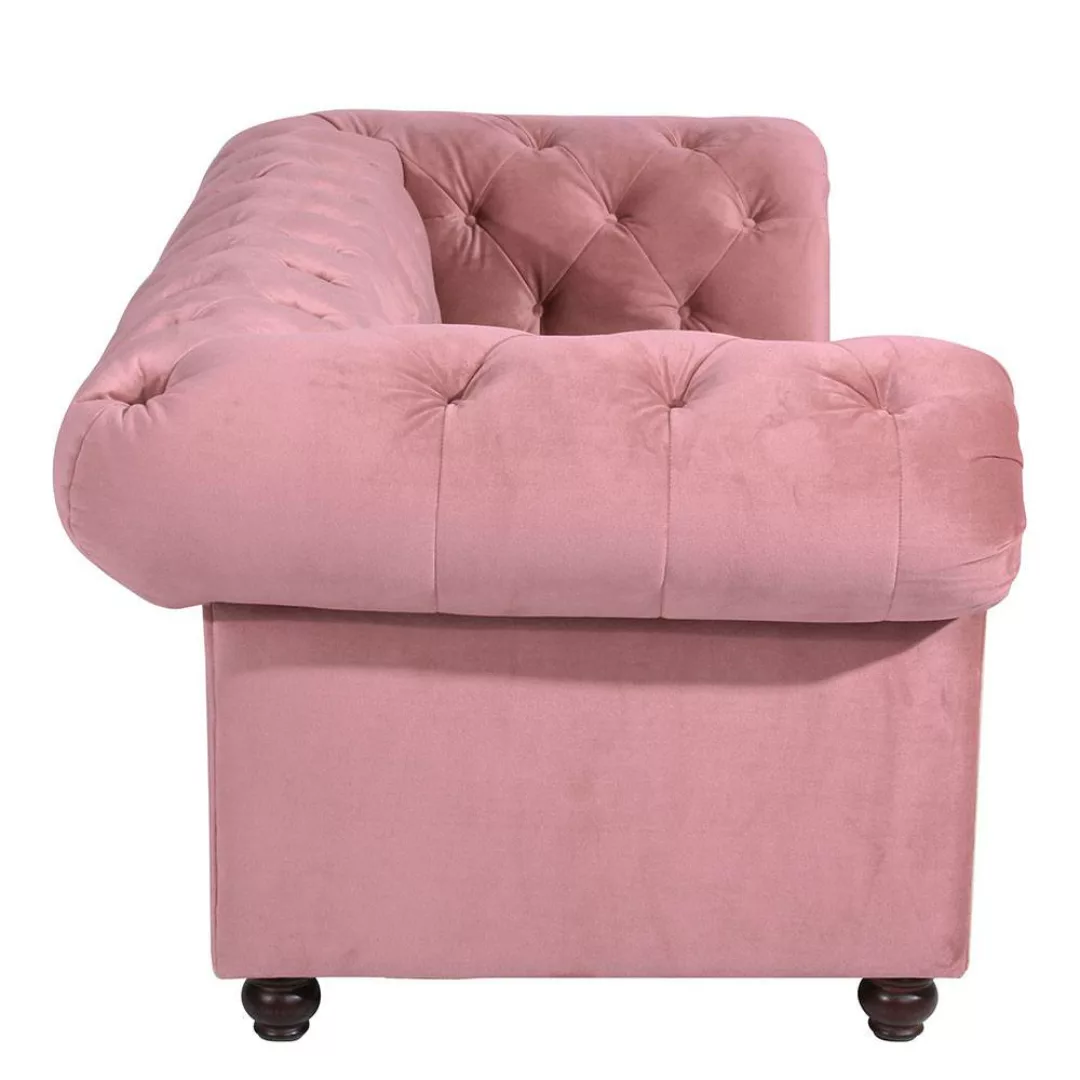 Sofa Rose Chesterfield aus Samtvelours 216 cm breit - 100 cm tief günstig online kaufen
