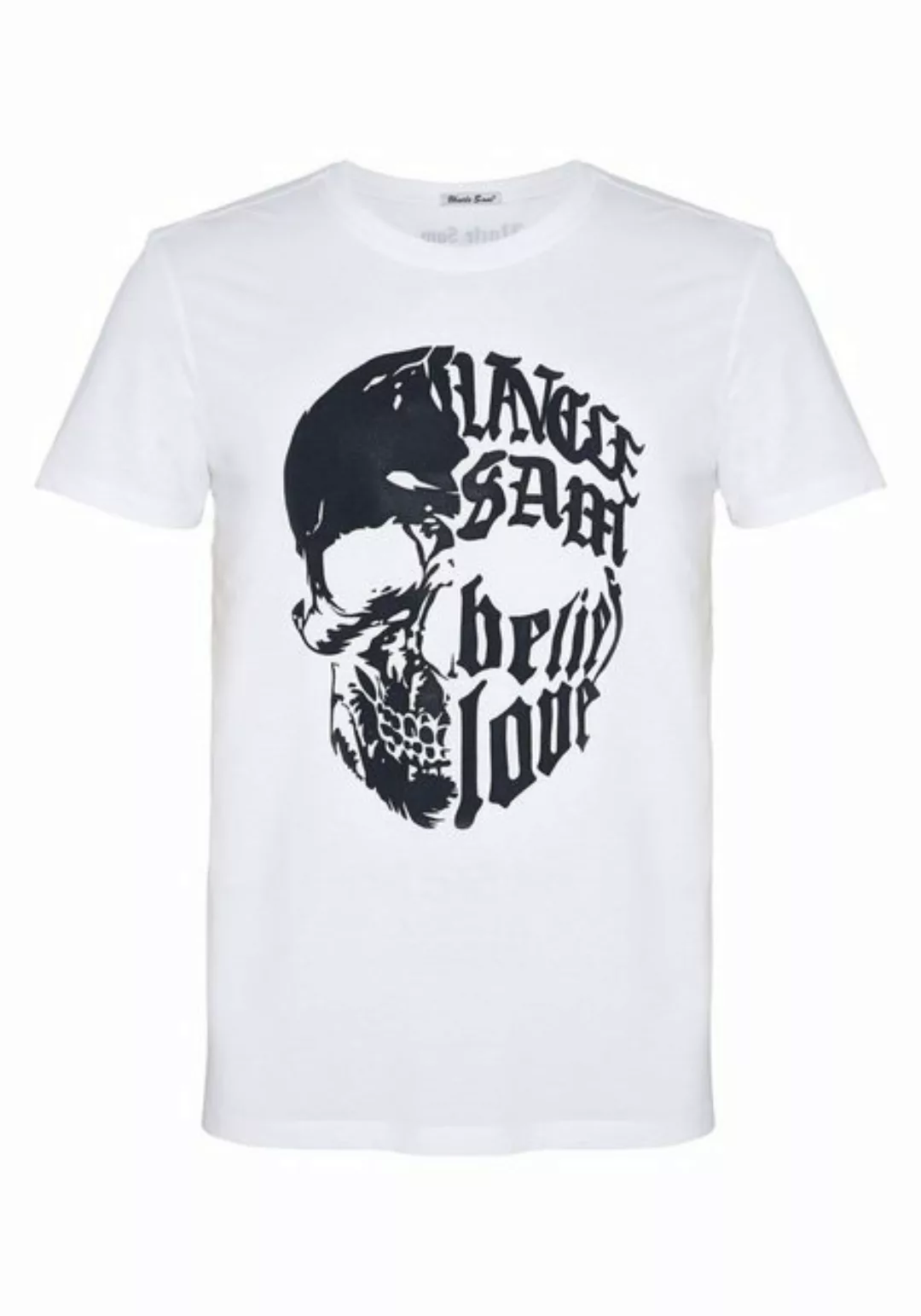 Uncle Sam Print-Shirt mit Skull-Motiv an der Vorderseite günstig online kaufen