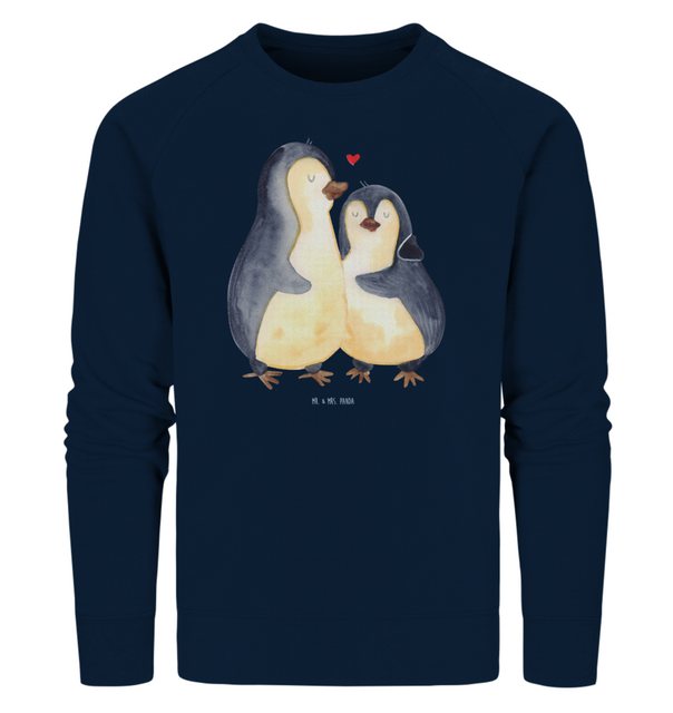 Mr. & Mrs. Panda Longpullover Größe L Pinguin umarmen - French Navy - Gesch günstig online kaufen