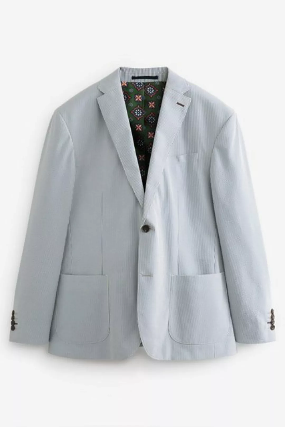 Next Anzughose Gestreifter Relaxed Fit Seersucker-Anzug: Hose (1-tlg) günstig online kaufen