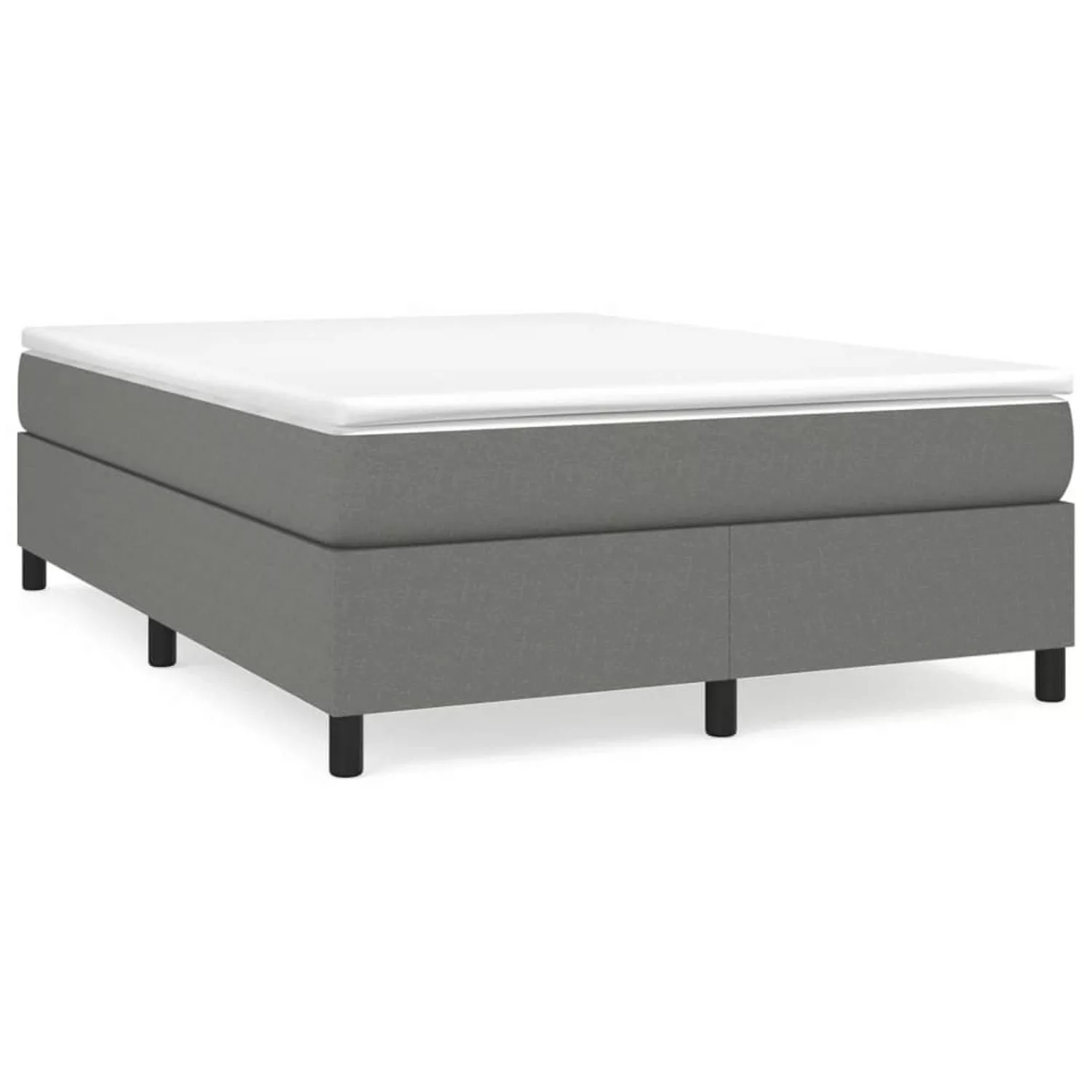 vidaXL Boxspringbett Dunkelgrau 140x200 cm Stoff1399322 günstig online kaufen