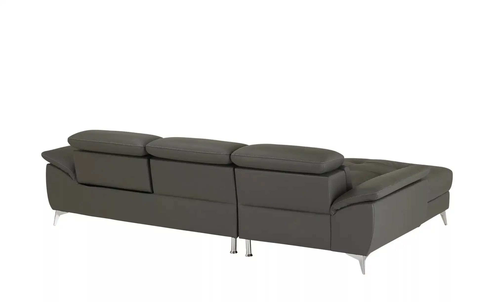 uno Leder-Ecksofa  Danae klein ¦ grau ¦ Maße (cm): B: 282 H: 78 T: 166.0 Po günstig online kaufen