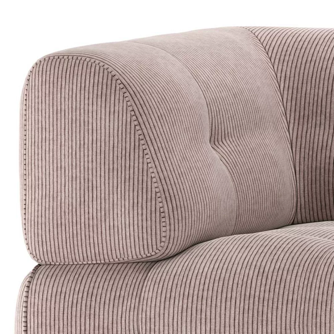 Modulsofa Eckelement 1-Sitzer in Mauve aus Cord 122 cm breit günstig online kaufen