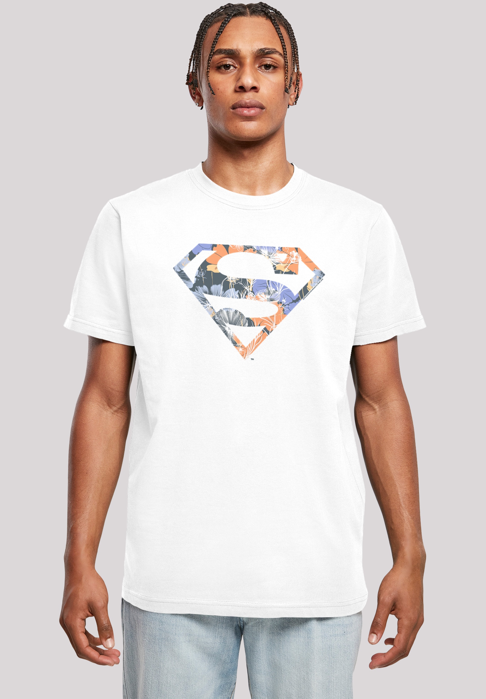 F4NT4STIC T-Shirt "T-Shirt DC Comics Superman Floral Logo Superheld", Herre günstig online kaufen