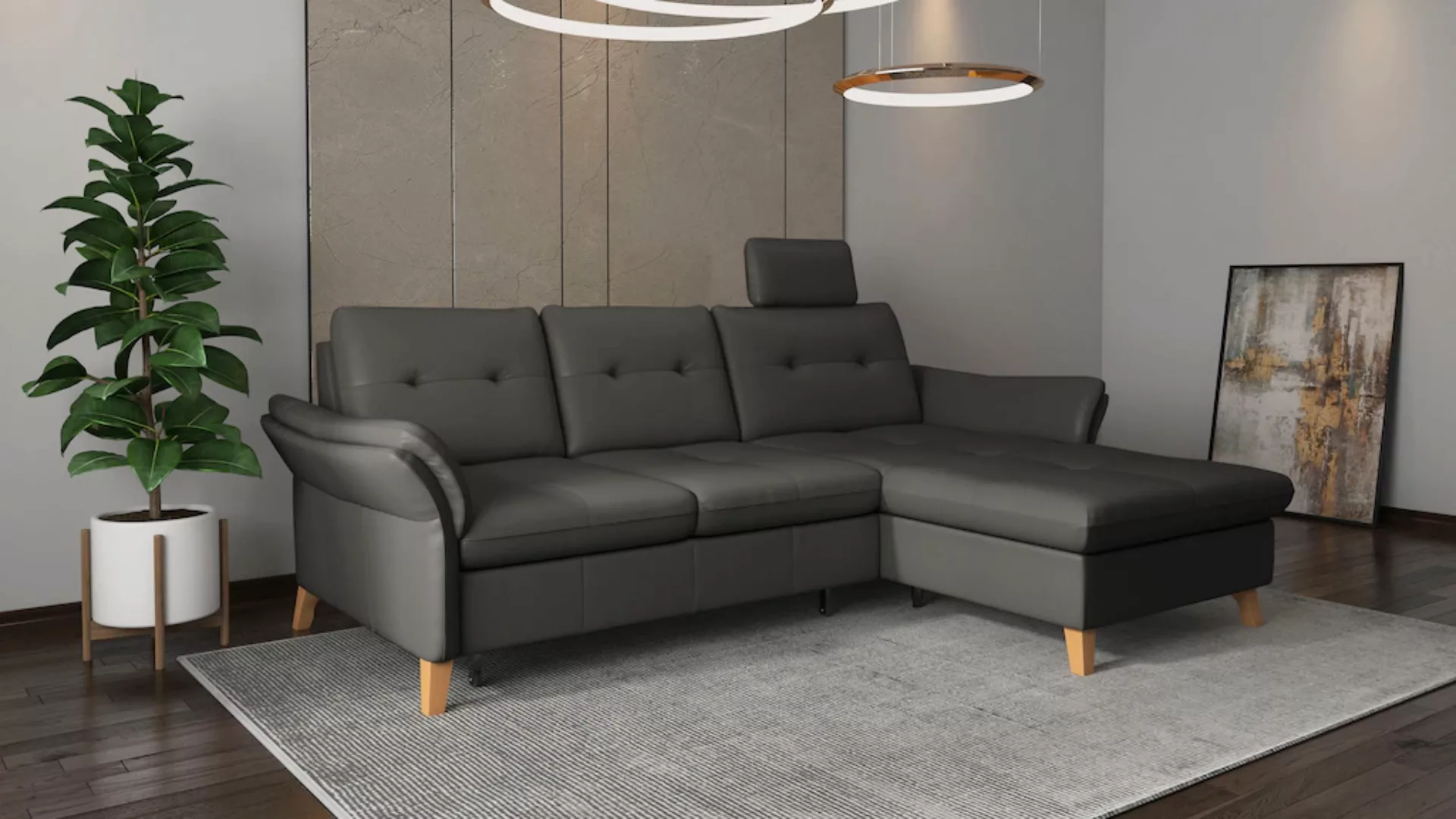 sit&more Ecksofa »Göteborg«, Sitztiefenverstellung und Federkern, wahlweise günstig online kaufen