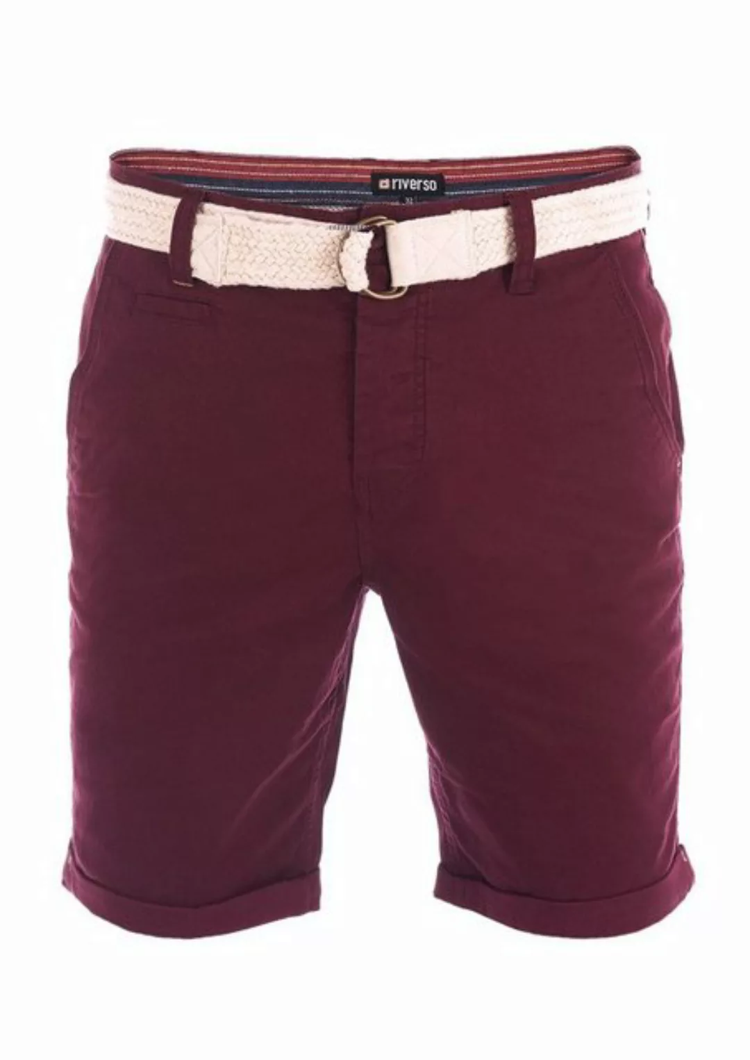 riverso Kurze Hosen Herren Sommer Chino Shorts mit Gürtel Regular Fit RIVHe günstig online kaufen