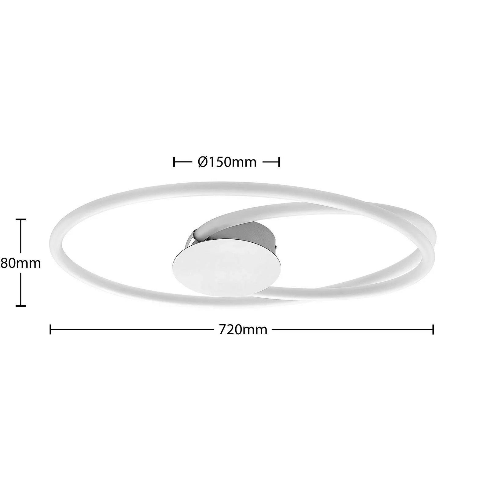 Lucande Ovala LED-Deckenleuchte, 72 cm günstig online kaufen