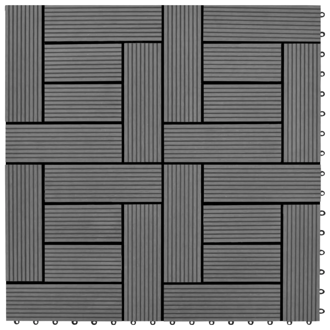 22 Stk. Terrassenfliesen 30 X 30 Cm 2 Qm Wpc Grau günstig online kaufen