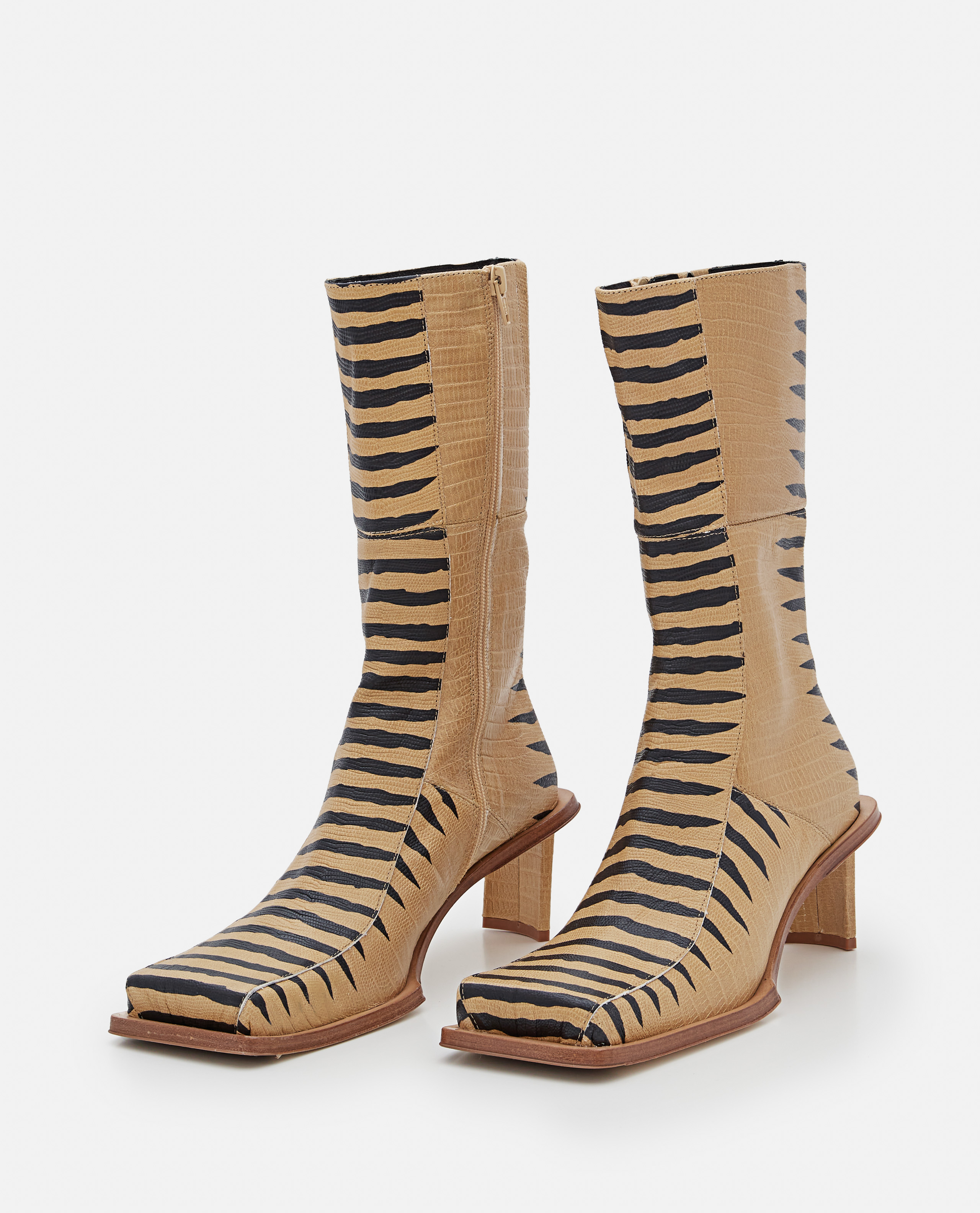 AMPARO ZEBRA PRINT LEATHER ANKLE BOOTS günstig online kaufen