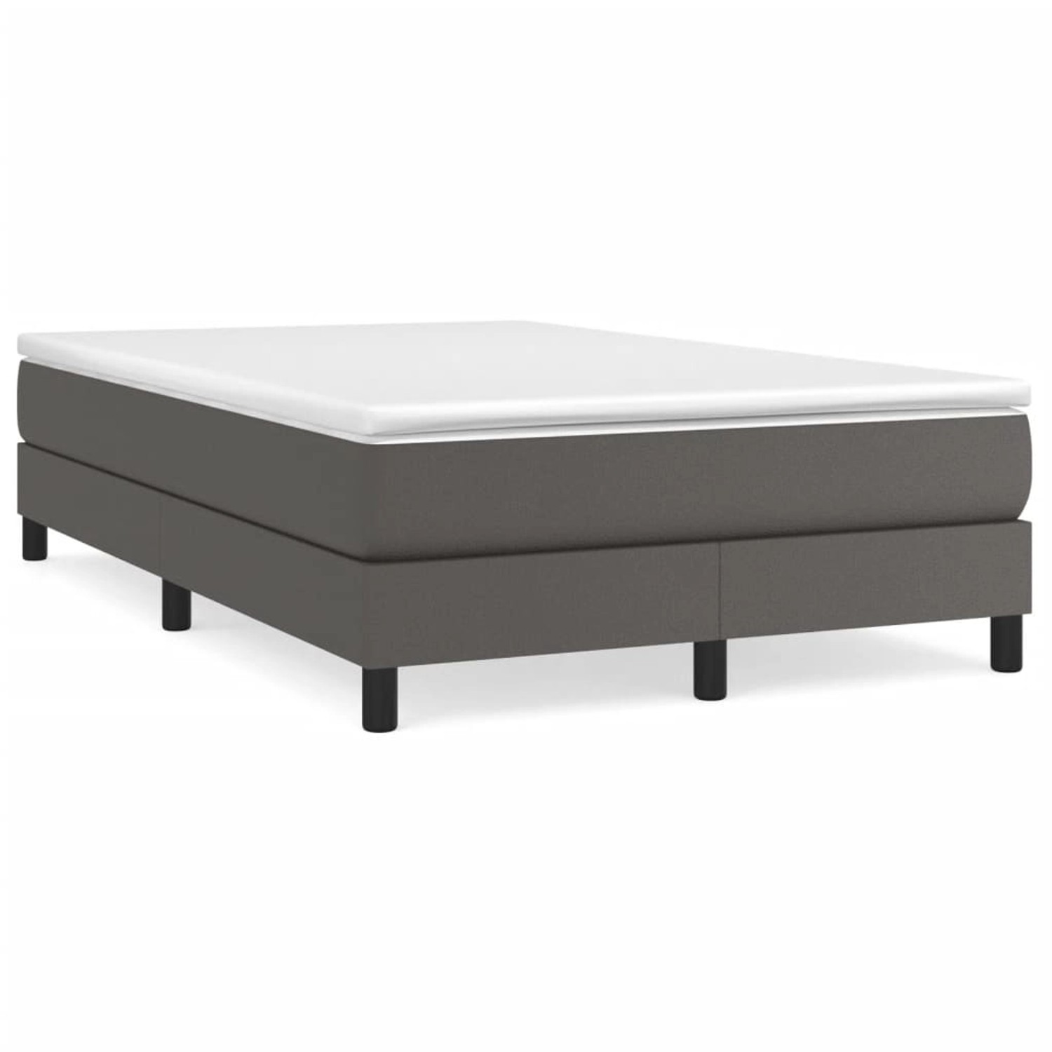 vidaXL Boxspringbett Grau 120x200 cm Kunstleder1383131 günstig online kaufen