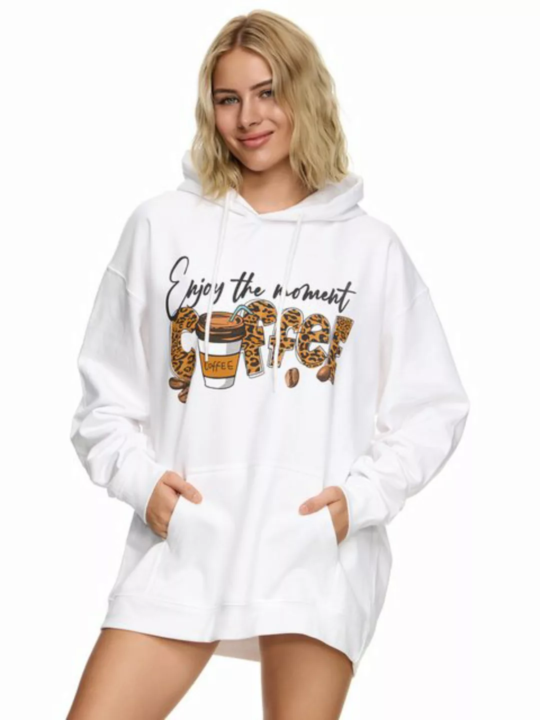 Worldclassca Hoodie Worldclassca Oversized Enjoy COFFEE Hoodie Kapuzenpullo günstig online kaufen