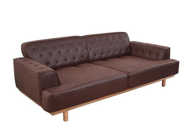 JVmoebel Chesterfield-Sofa Wohnzimmer Braunes Sofa Edle 3-Sitzer Couchen Po günstig online kaufen