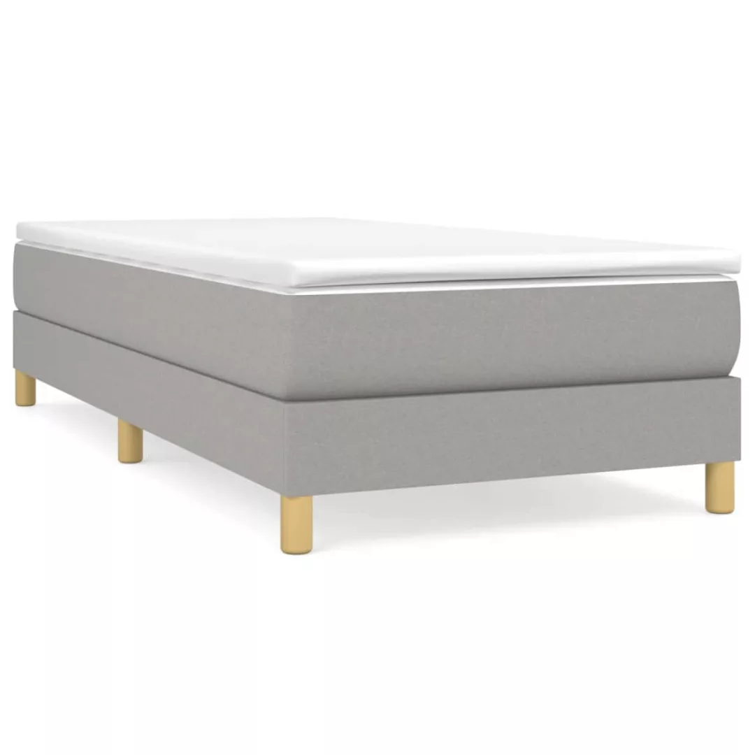 Vidaxl Boxspringbett Hellgrau 100x200 Cm Stoff günstig online kaufen