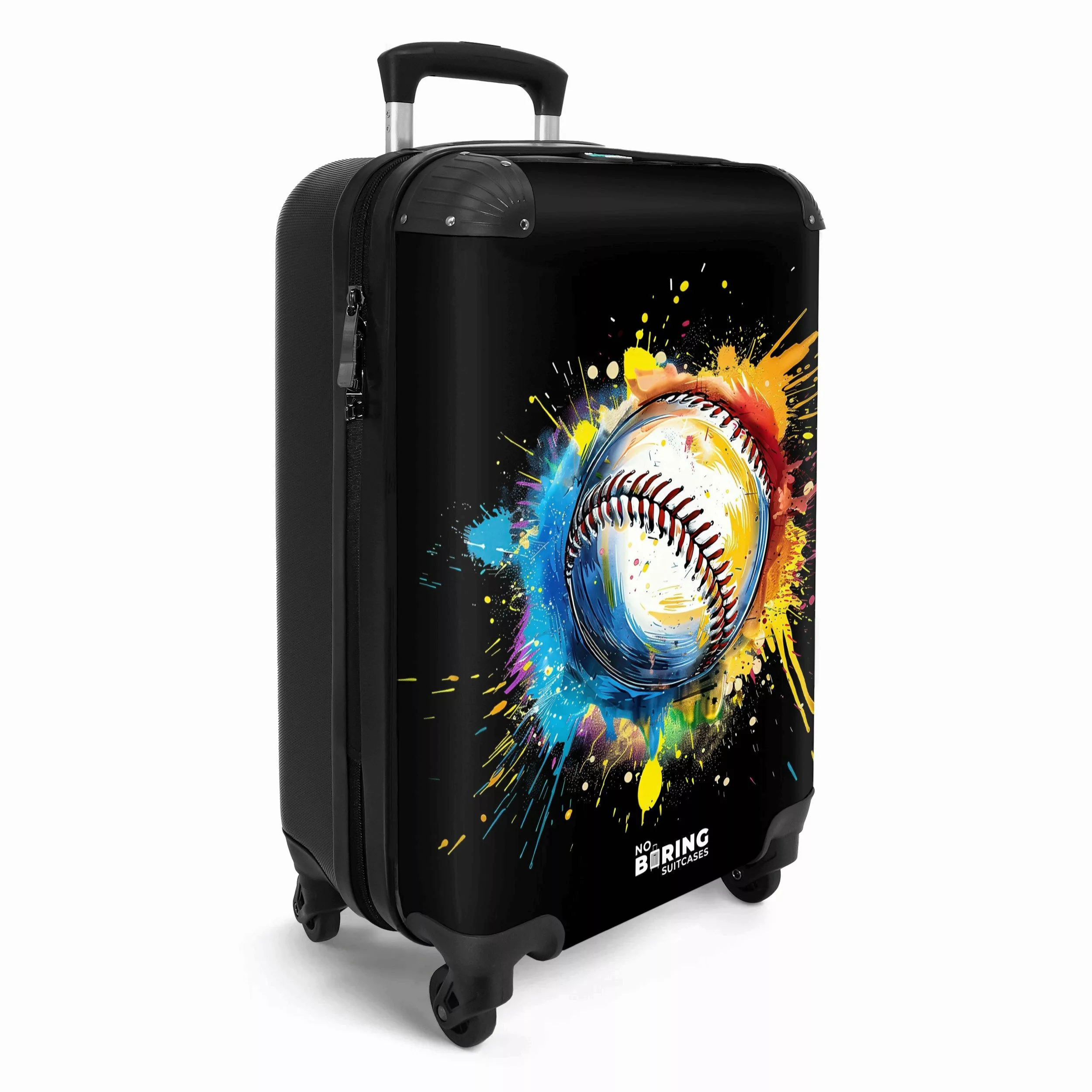NoBoringSuitcases.com© Hartschalen-Trolley Baseball mit Graffiti 55x35x20cm günstig online kaufen