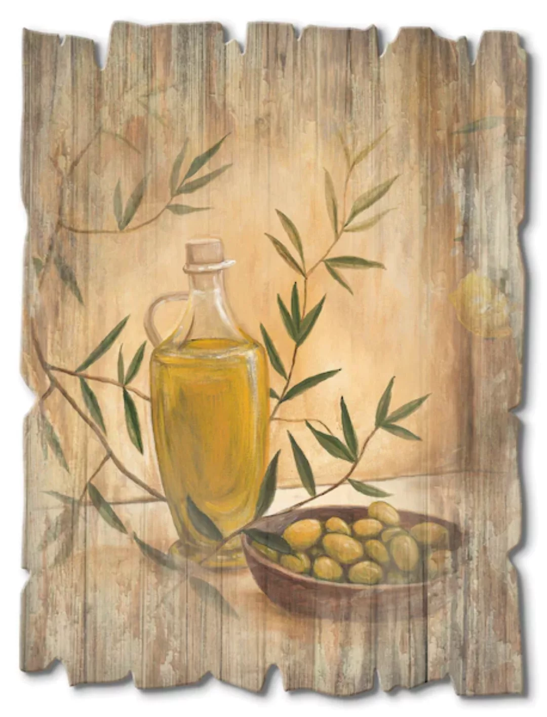 Artland Holzbild »Oliven und Zitronen«, Arrangements, (1 St.) günstig online kaufen