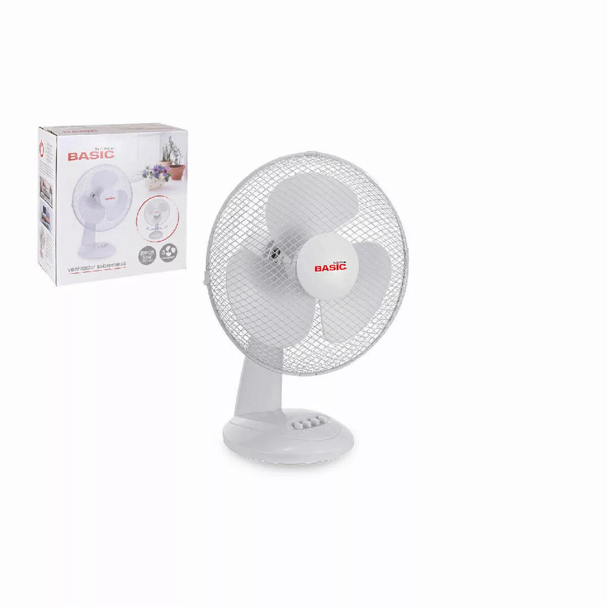 Tischventilator Basic Home Weiß 35 W günstig online kaufen