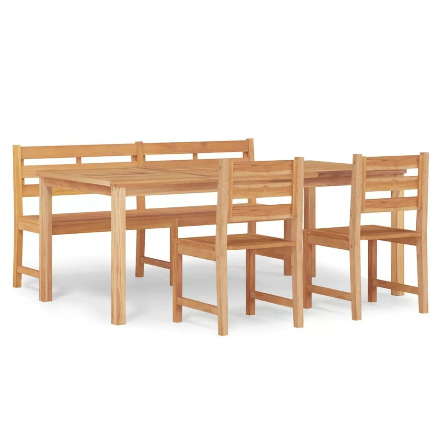 Vidaxl 4-tlg. Garten-essgruppe Massivholz Teak günstig online kaufen