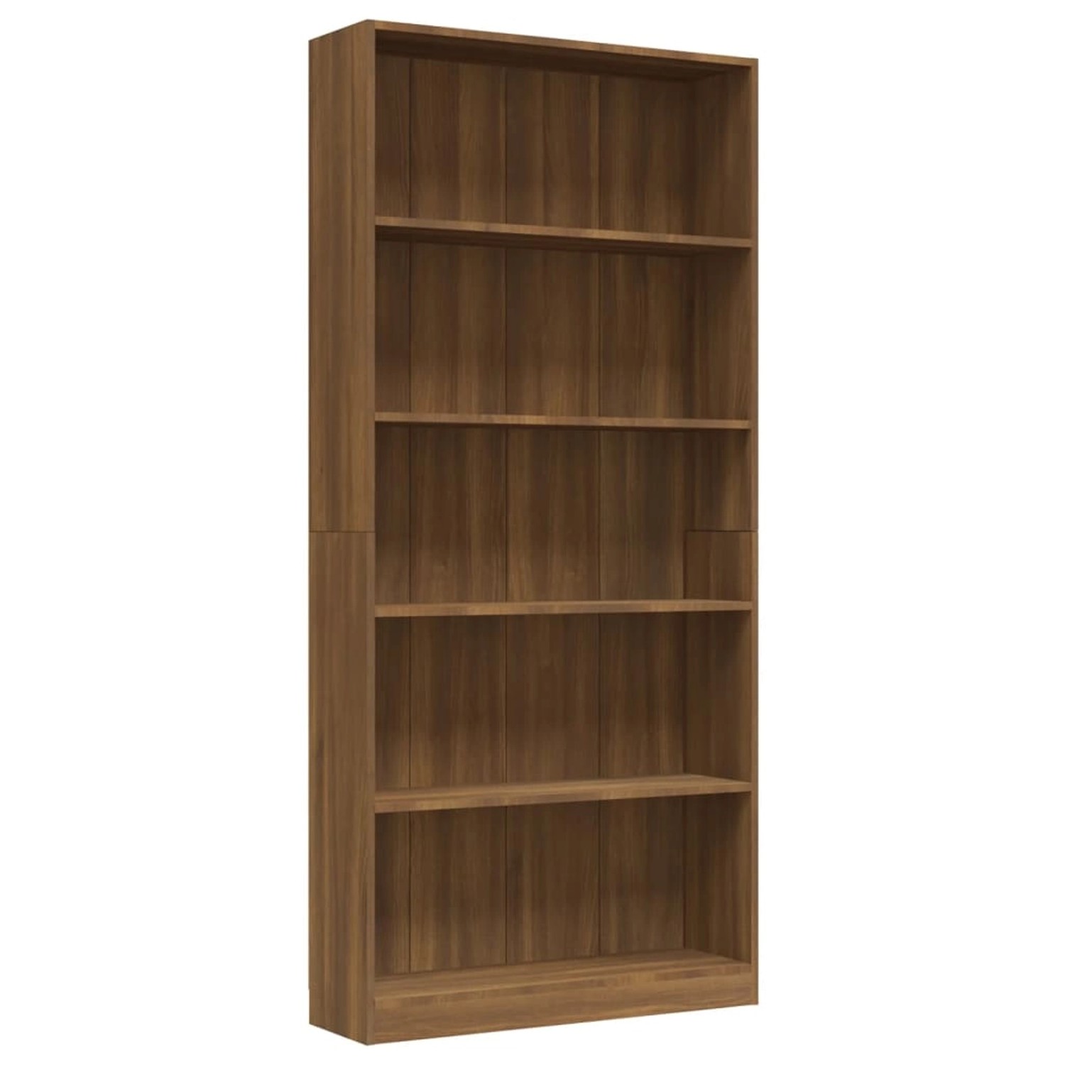 vidaXL Bücherregal 5 Fächer Braun Eichen-Optik 80x24x175 Holzwerkstoff günstig online kaufen