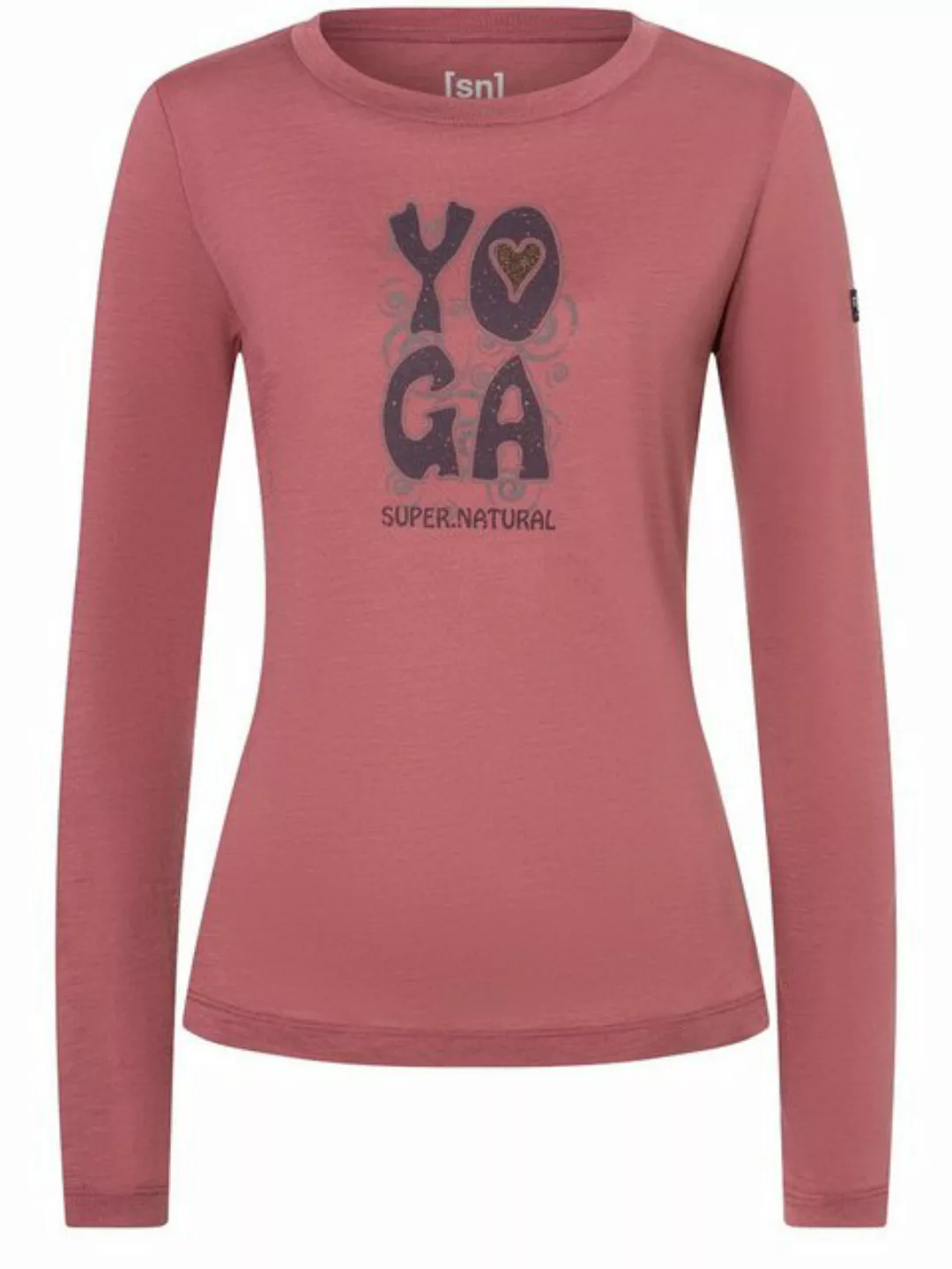 SUPER.NATURAL Sweatshirt für Damen, Merino HEART OF YOGA Herz Motiv, casual günstig online kaufen