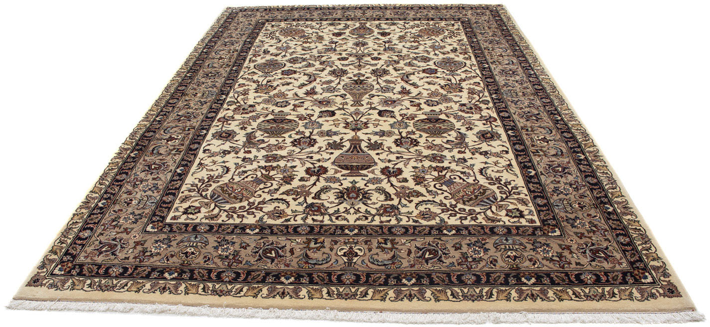 morgenland Wollteppich »Kaschmar Blumenmuster Beige 304 x 201 cm«, rechteck günstig online kaufen