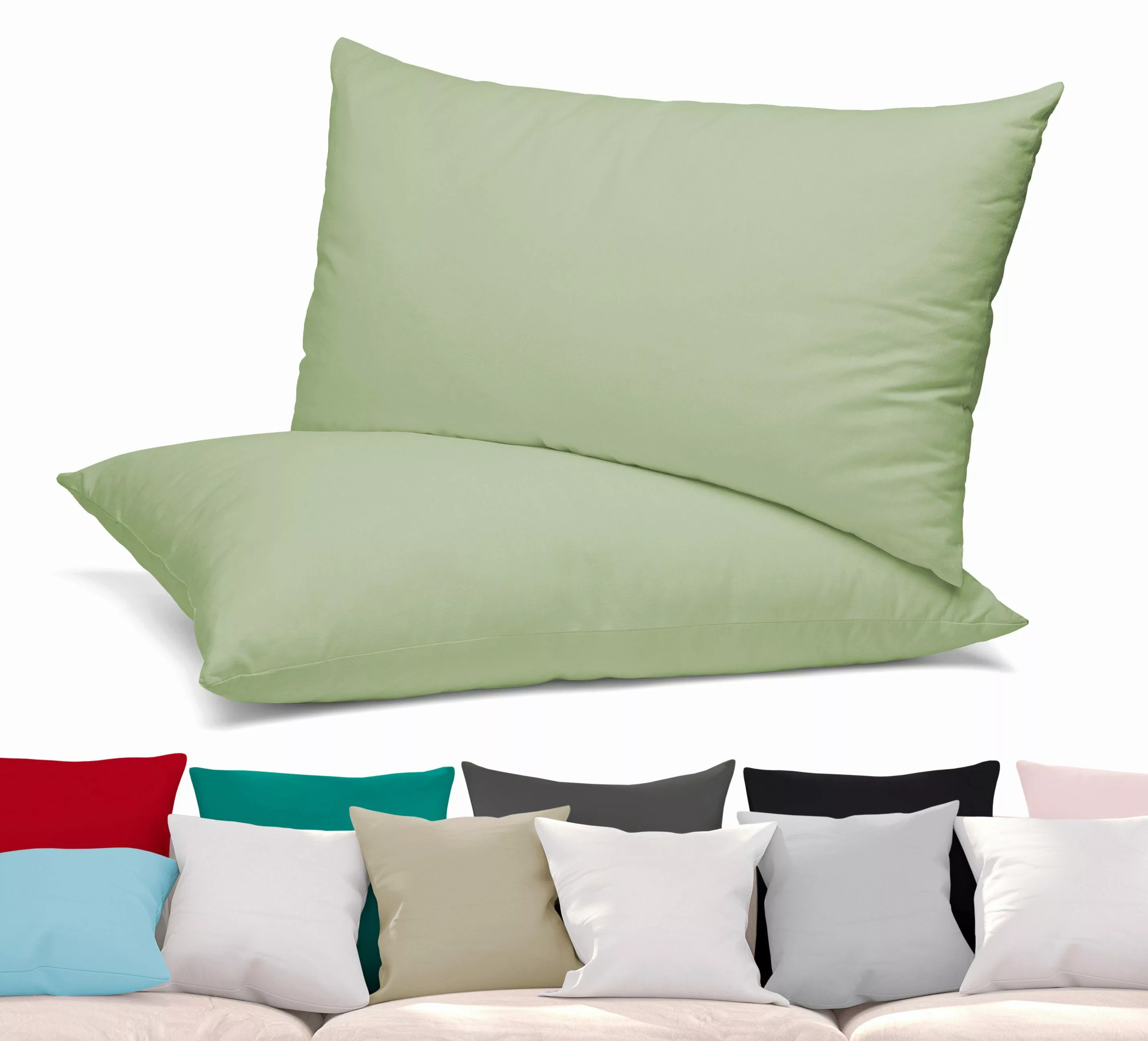 Beautex Kissenhüllen 2er Set Kissenbezug, Kissenhülle günstig online kaufen