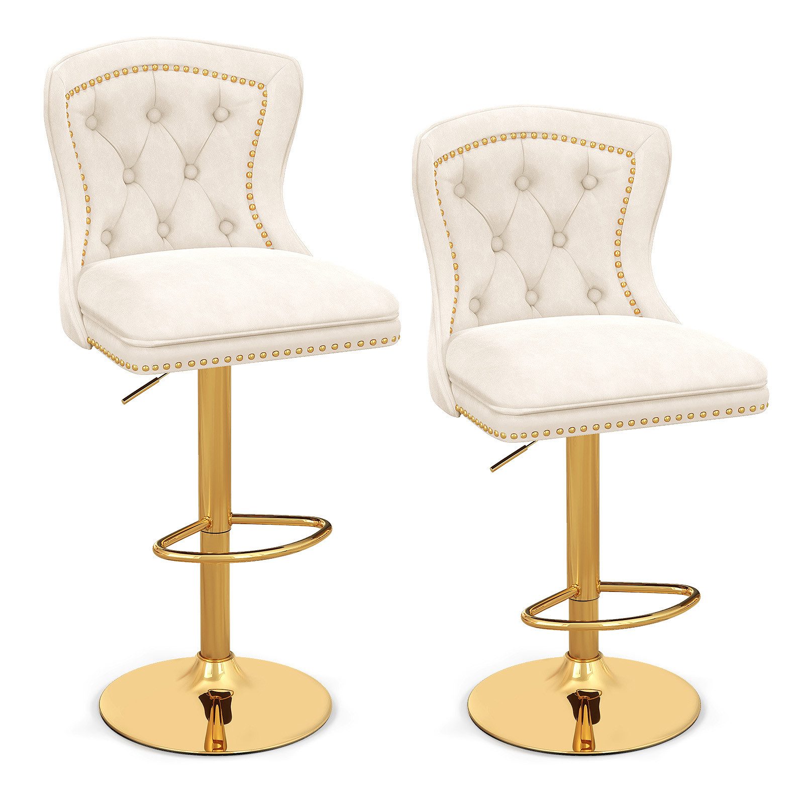 KOMFOTTEU Barhocker (2er Set), Barstuhl höhenverstellbar günstig online kaufen