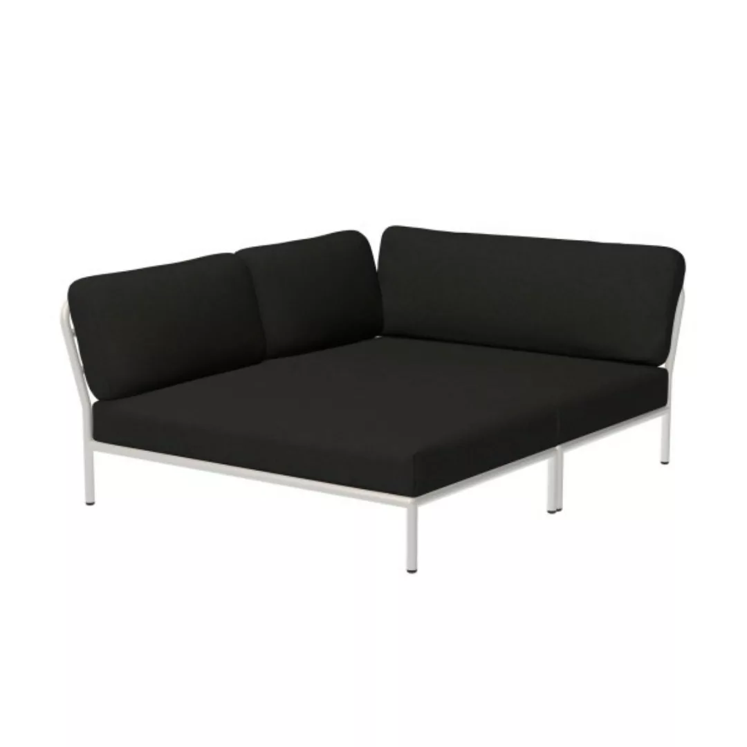 LEVEL Outdoor Eck-Sofa Lounge-Modul 5 Kohle Weiß Links günstig online kaufen