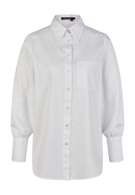 MARC AUREL Blusenshirt Hemd aus Baumwollsatin white günstig online kaufen