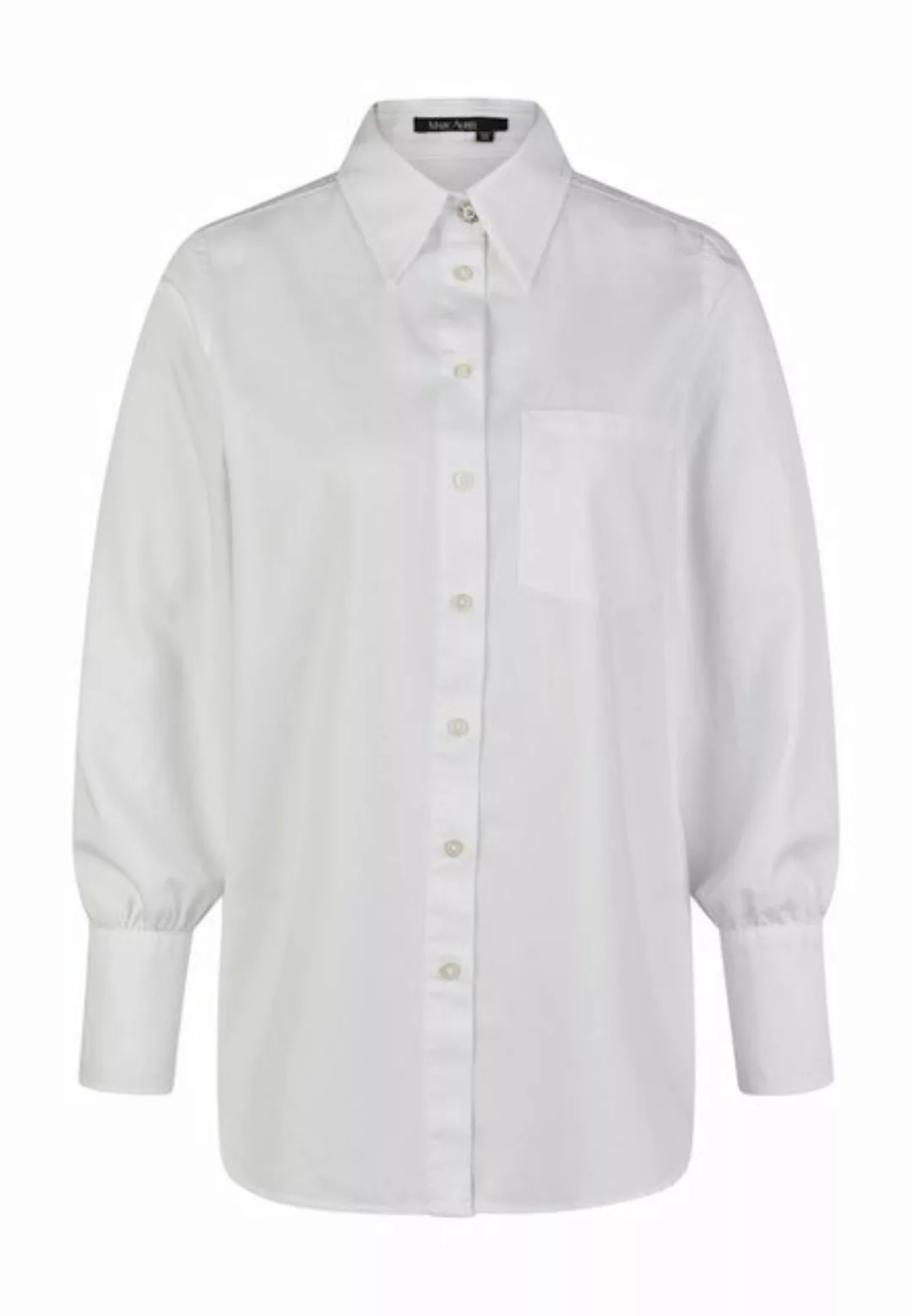 MARC AUREL Blusenshirt Hemd aus Baumwollsatin white günstig online kaufen