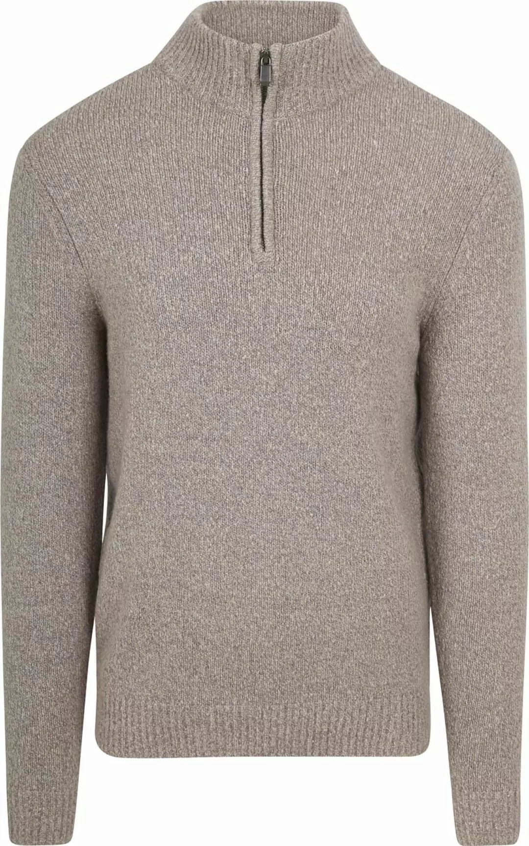 Suitable Half Zip Pullover Boiled Wool Taupe - Größe XL günstig online kaufen