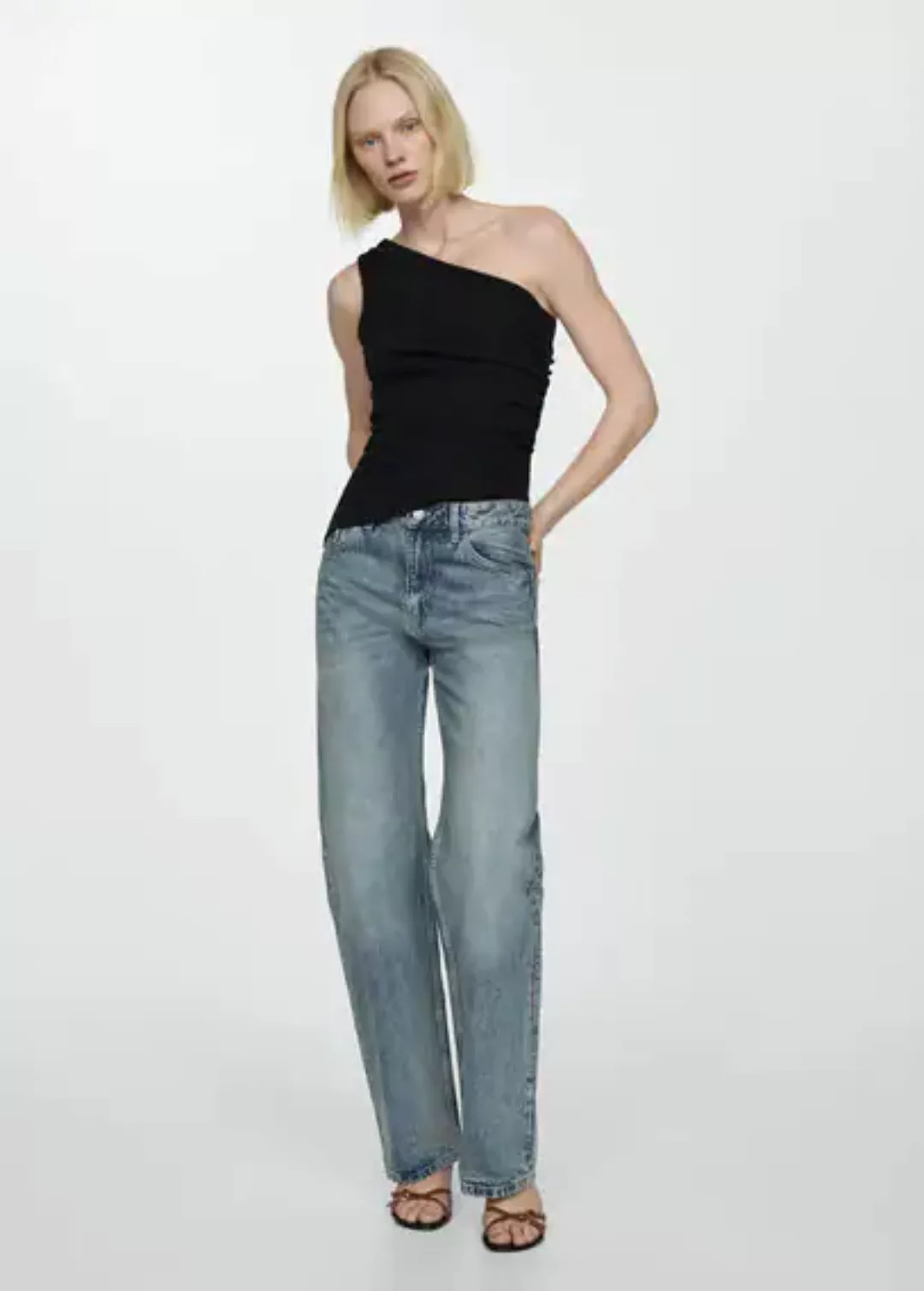 Gerade Jeans mit mittlerem Bund günstig online kaufen