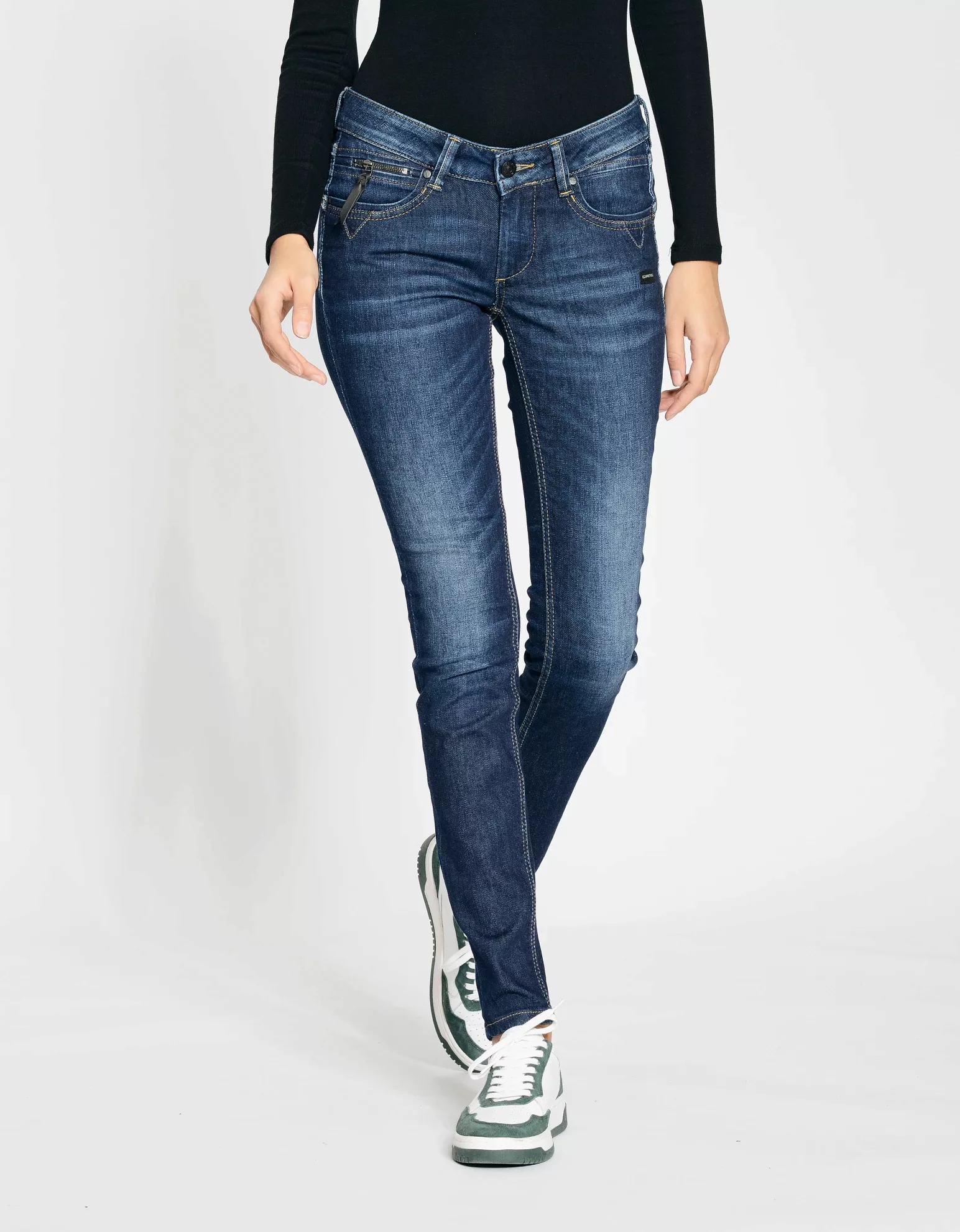 GANG Skinny-fit-Jeans 94NIKITA mit Zipper-Detail an der Coinpocket günstig online kaufen