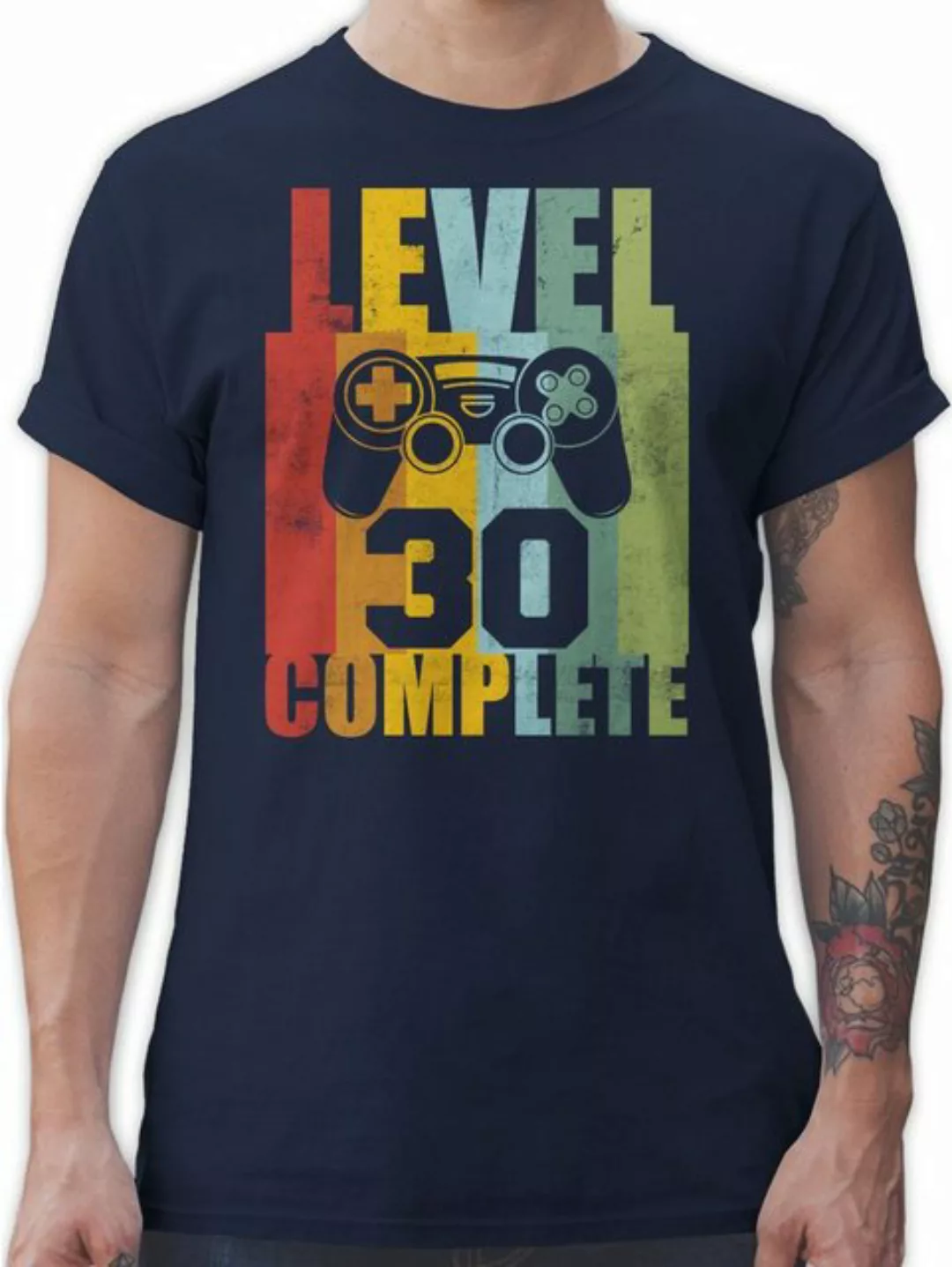 Shirtracer T-Shirt Level 30 complete Vintage 30. Geburtstag günstig online kaufen