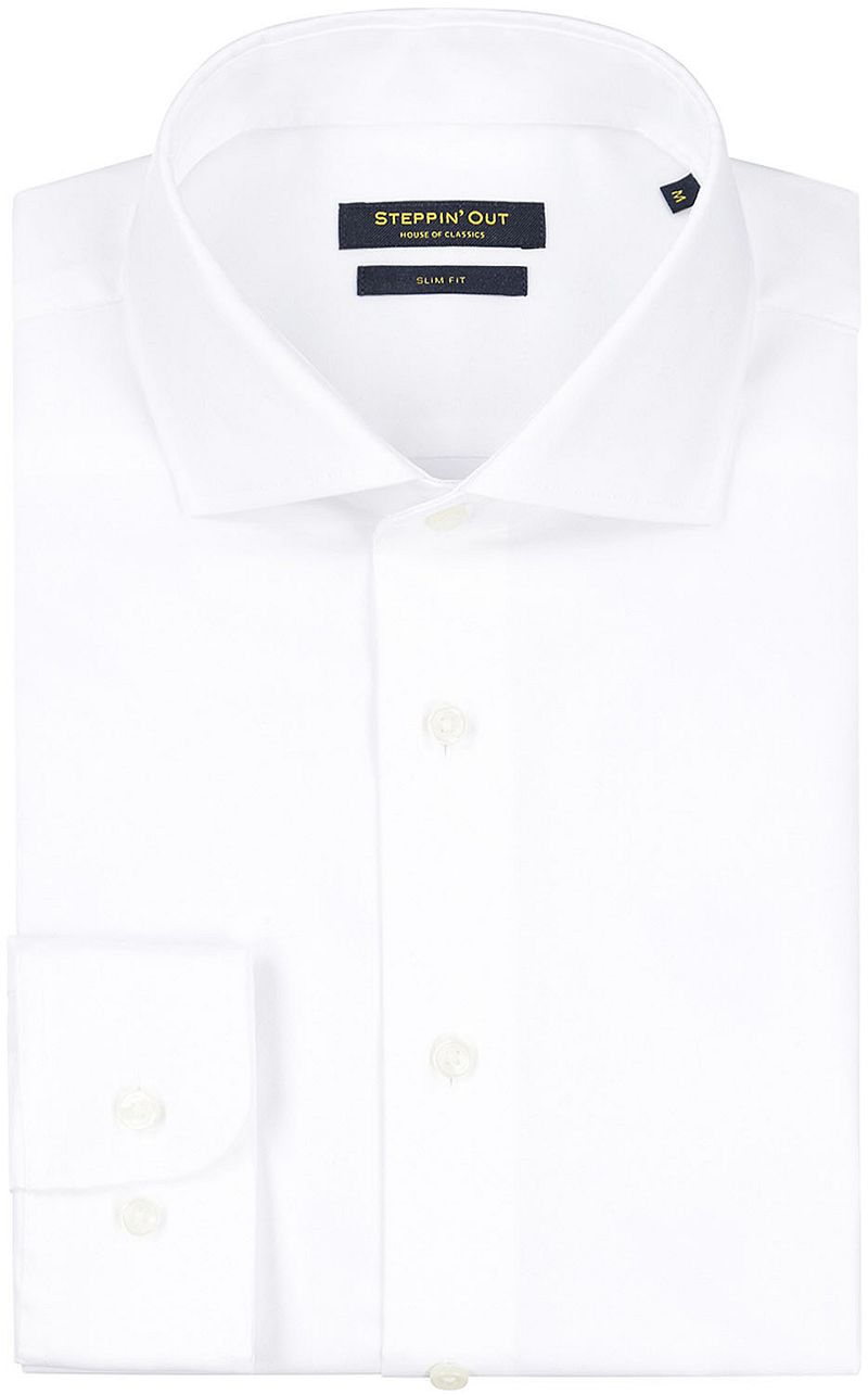 Steppin' Out Hemd Slim-Fit Twill Weiß - Größe 3XL günstig online kaufen