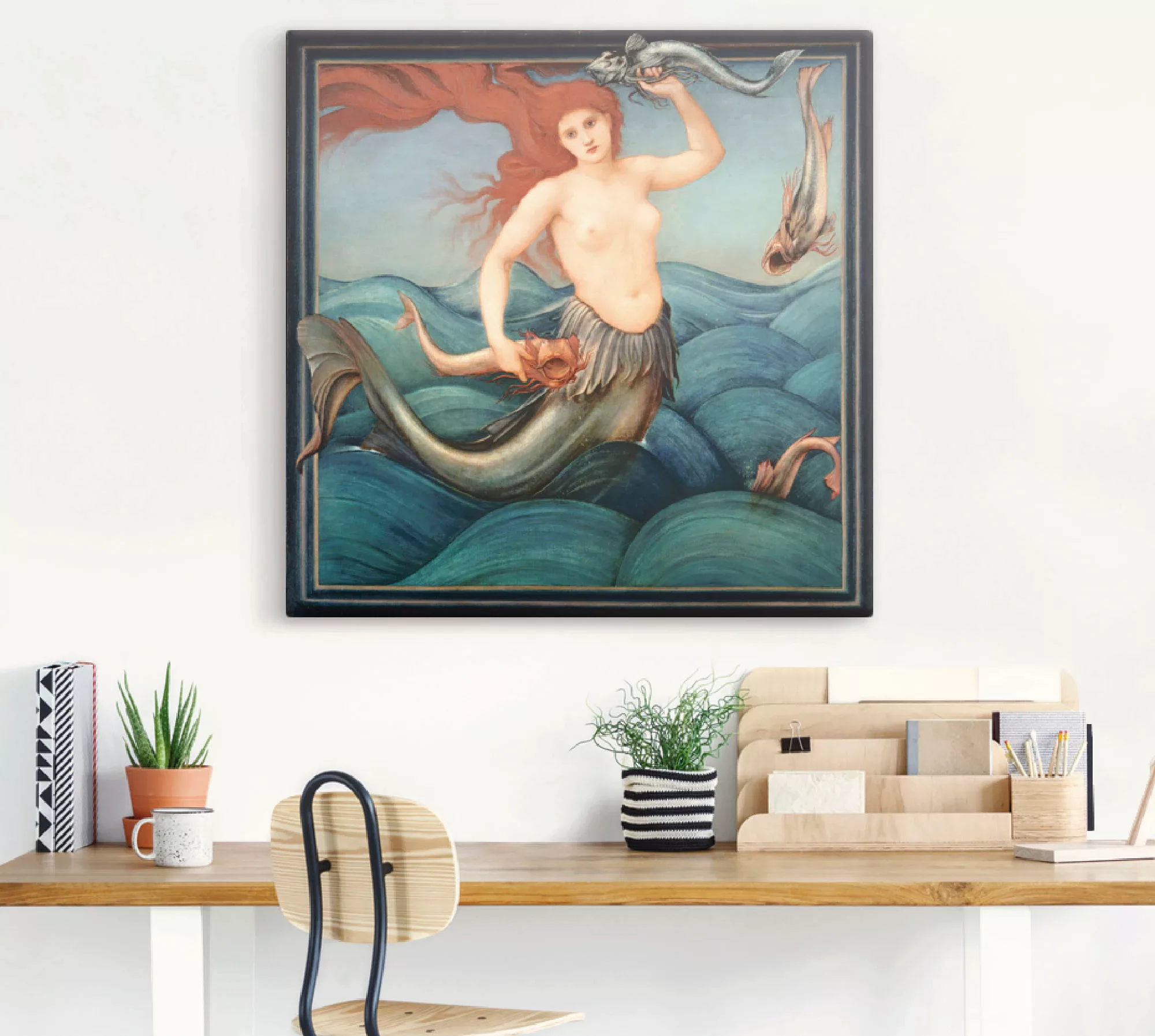 Artland Leinwandbild "Eine Meeresnymphe. 1881", klassische Fantasie, (1 St. günstig online kaufen