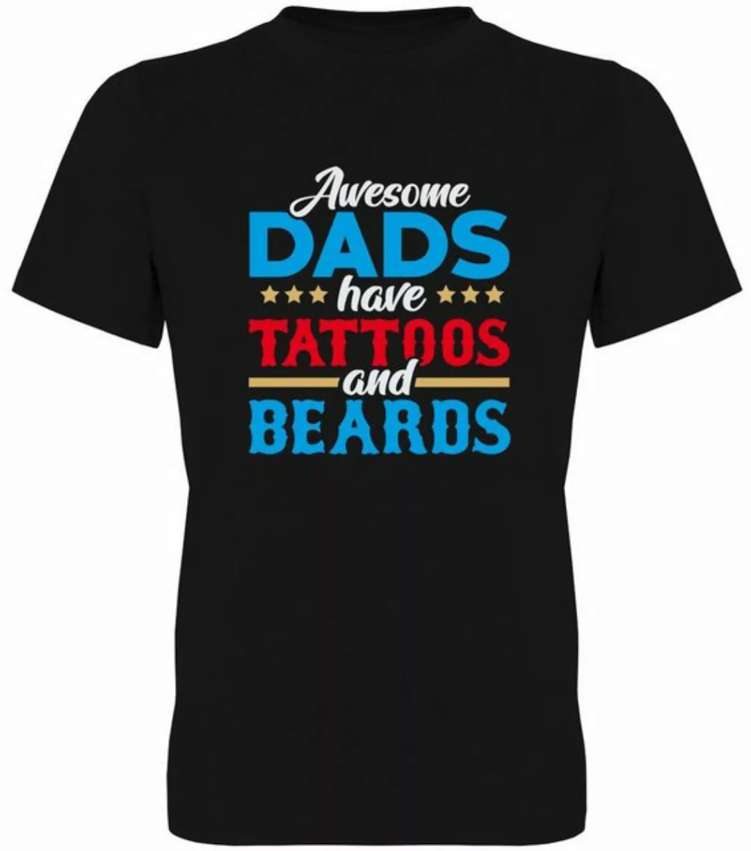 G-graphics T-Shirt Awesome Dads have Tattoos and Beards Herren T-Shirt, mit günstig online kaufen