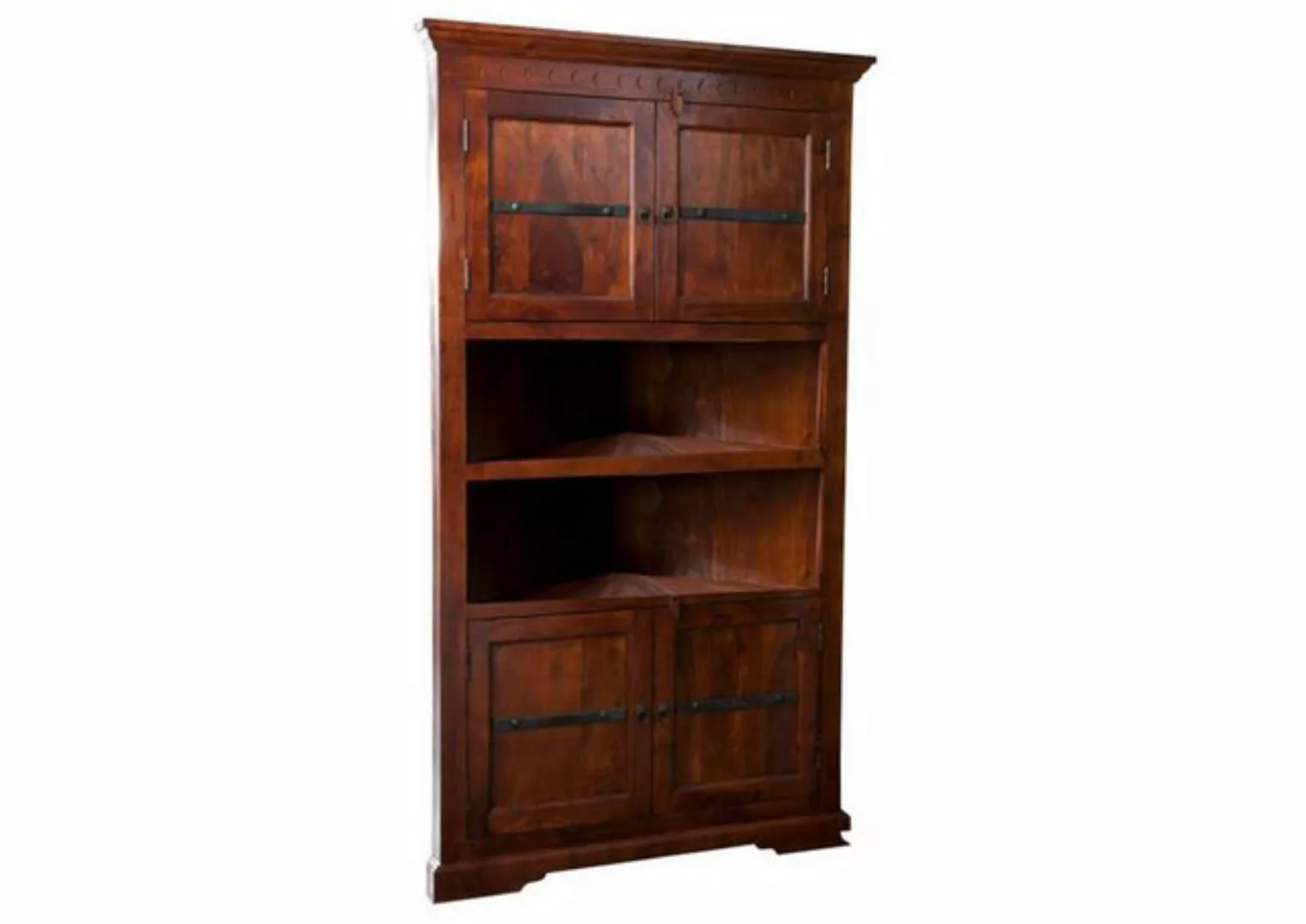 Massivmoebel24 Dreh-/Schwebetürenschrank (Eckschrank Akazie 107x54x190 noug günstig online kaufen