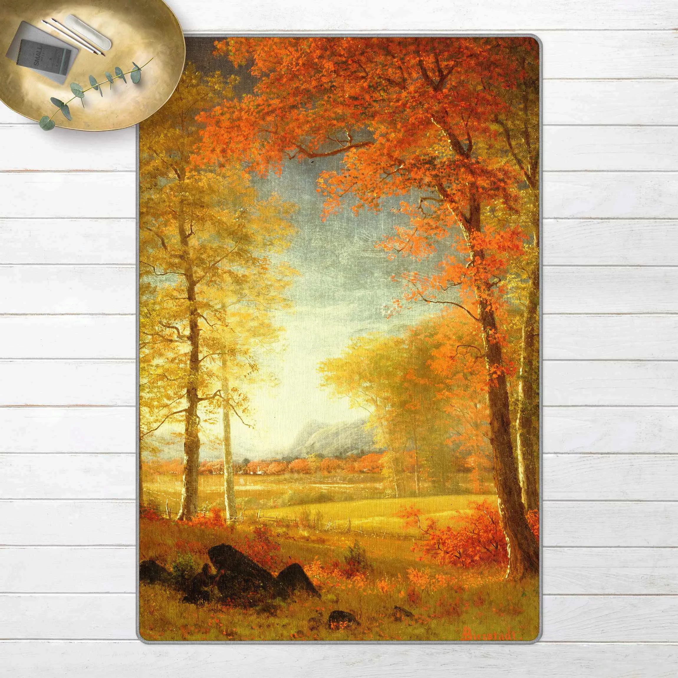 Teppich Albert Bierstadt - Herbst in Oneida County,New York günstig online kaufen