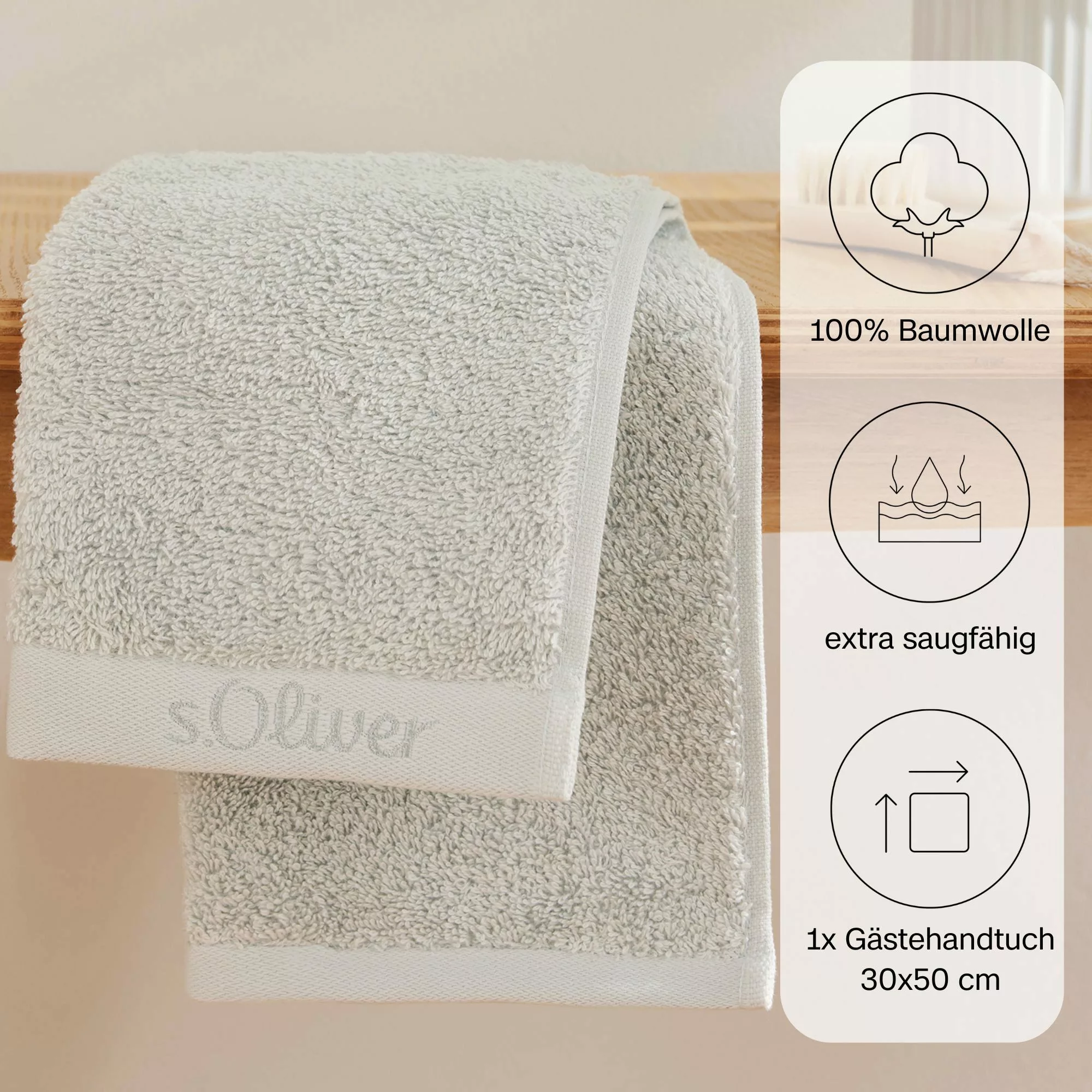 s.Oliver Gästehandtuch s.Oliver, Premium Qualität, 600 günstig online kaufen