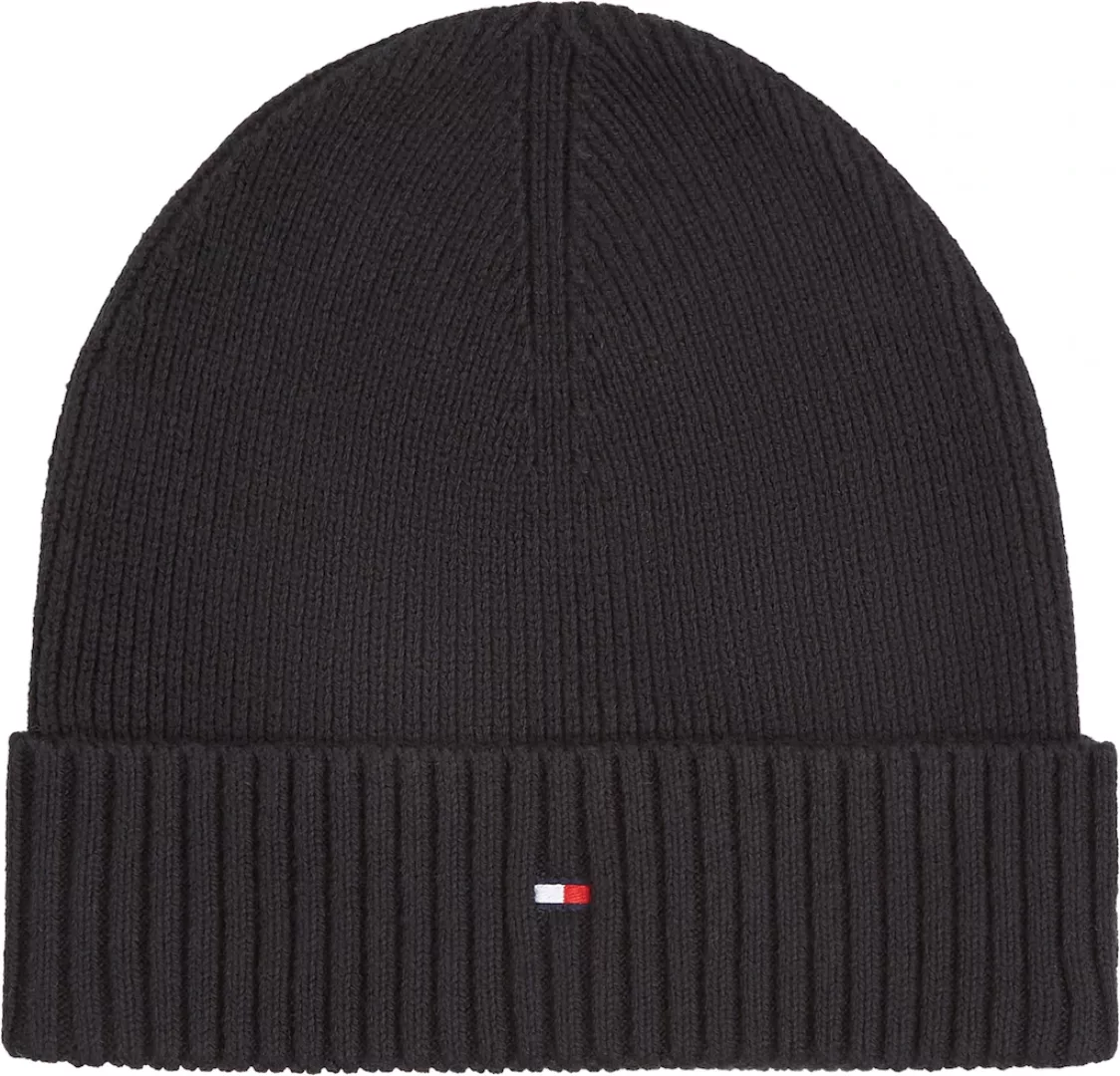 Tommy Hilfiger Strickmütze "TH FLAG PIMA COTTON BEANIE", mit Logostickerei günstig online kaufen