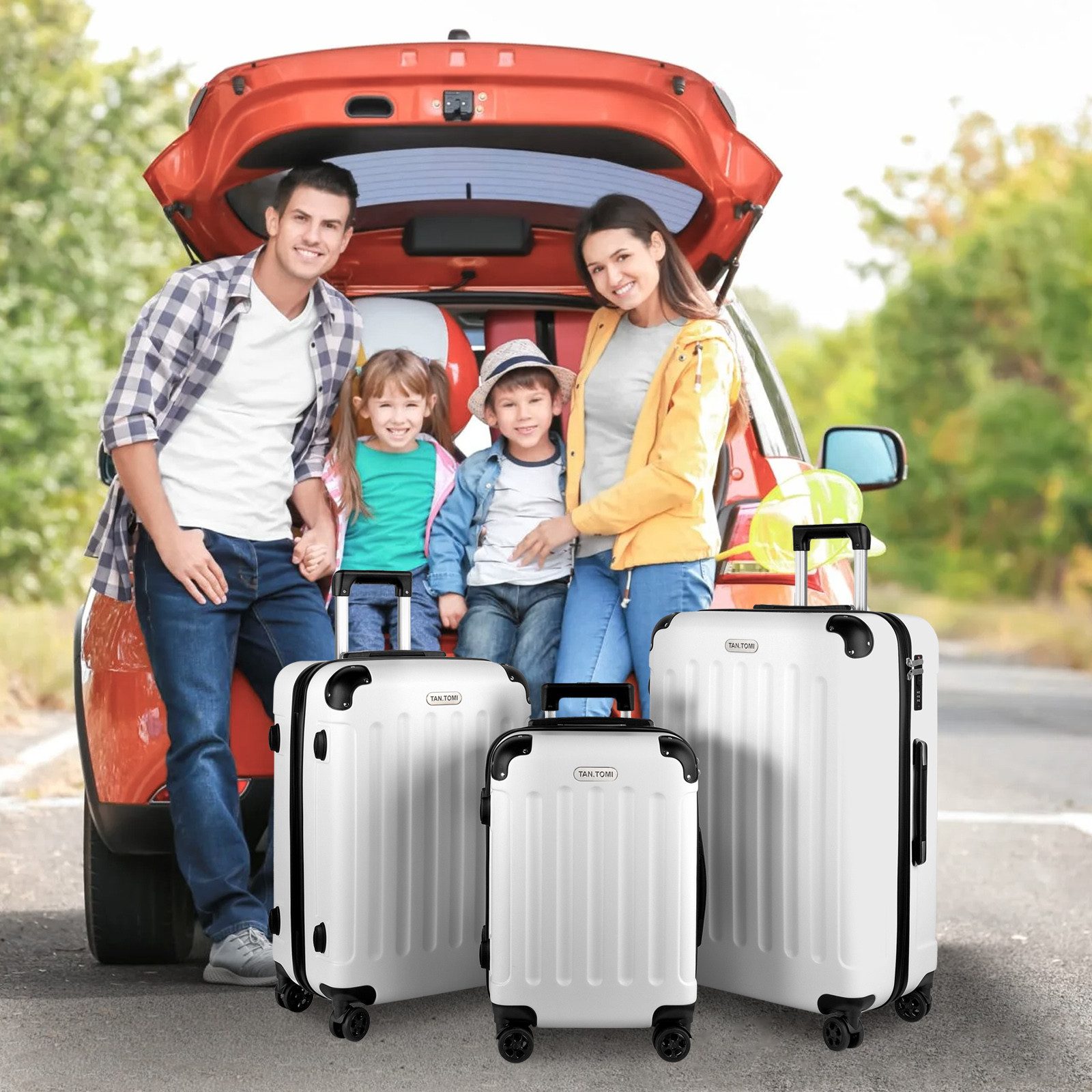 TAN.TOMI Hartschalen-Trolley Hartschalen-Koffer Trolley Rollkoffer Reisekof günstig online kaufen