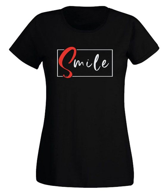 G-graphics T-Shirt Damen T-Shirt - Smile Slim-fit-Shirt, mit Frontprint, mi günstig online kaufen