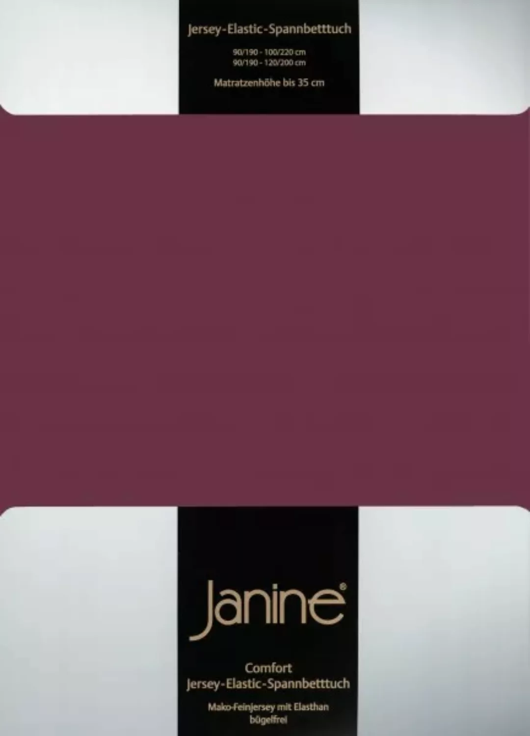 Janine Janine Spannbetttuch Elastic-Jersey 5002 burgund (41) Größe:  100x20 günstig online kaufen