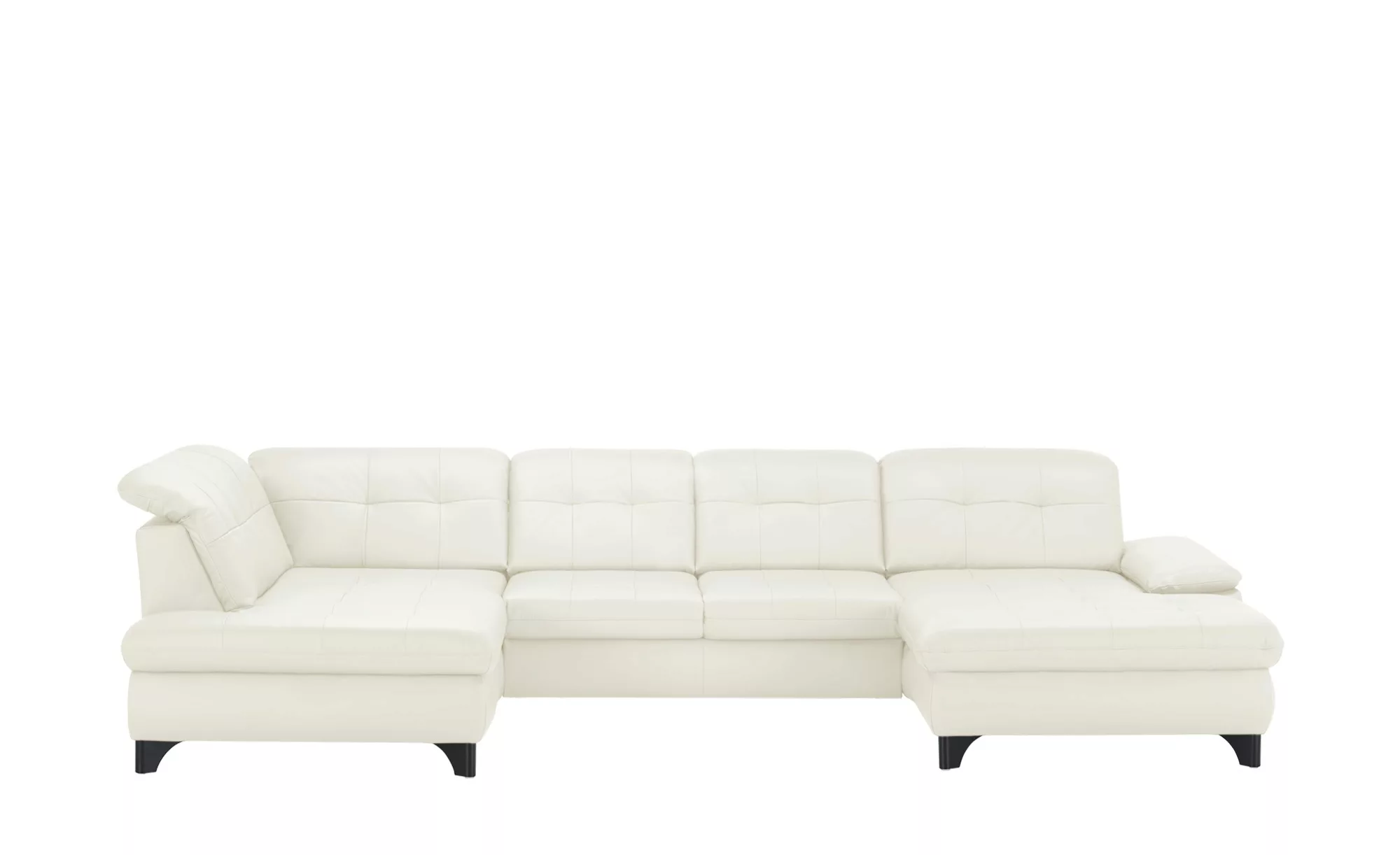 meinSofa Wohnlandschaft Leder  Jona - weiß - 85 cm - Polstermöbel > Sofas > günstig online kaufen